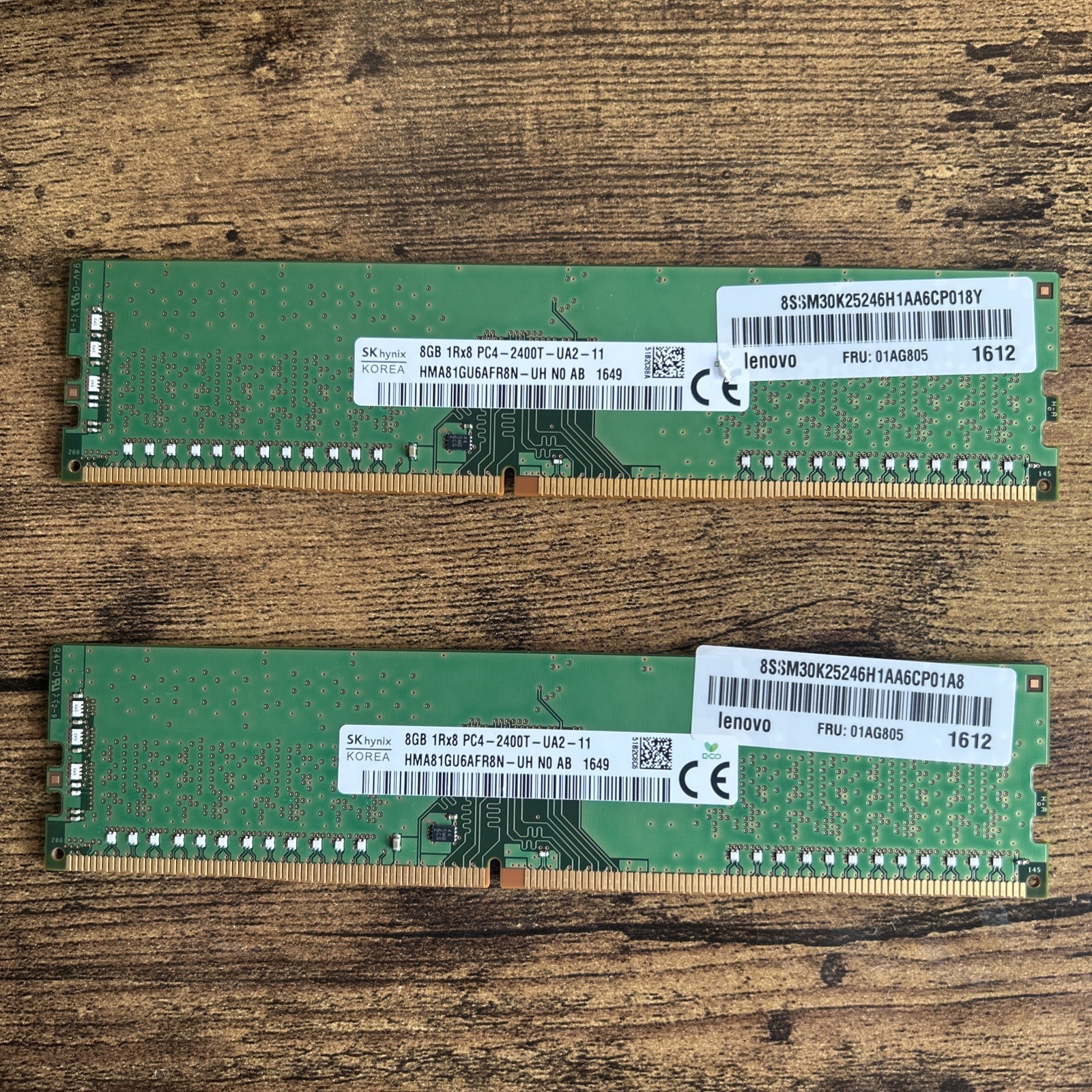 SK HYNIX 16GB DDR4-2400 UDIMM DESKTOP RAM PC4-19200 (2x8GB)