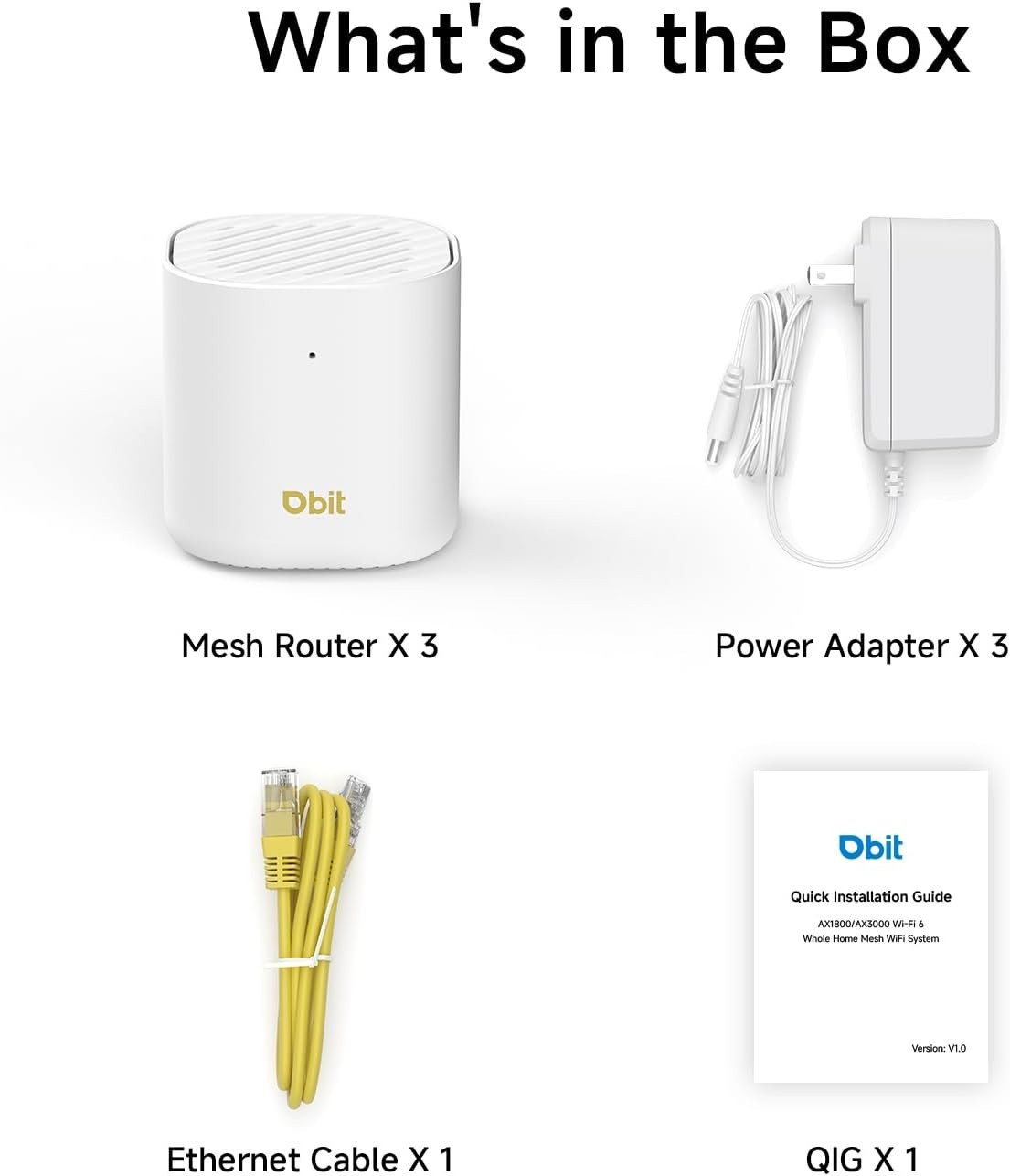 New – DBIT AX3000 WiFi 6 Mesh System – Covers 6500 sq ft and 150+ Devices(3 pk)