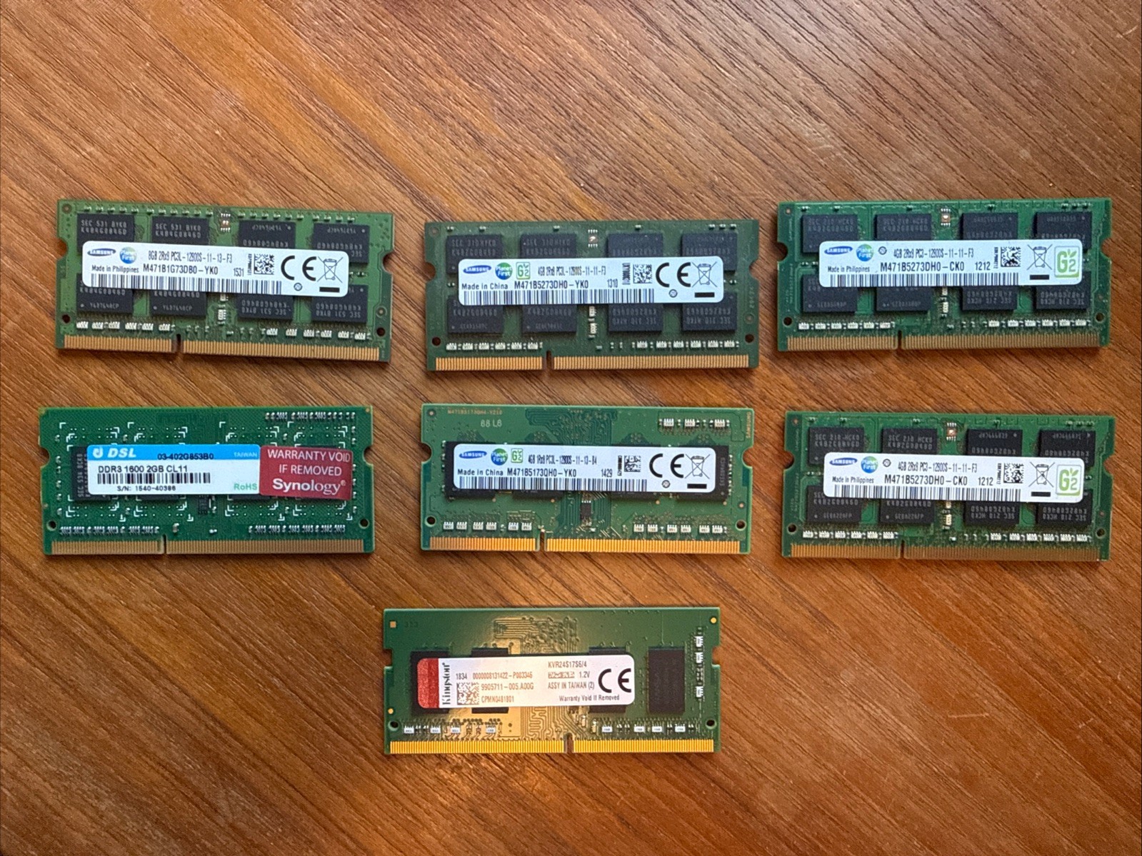 Lot of RAM — DDR4 1x4gb & DDR3 4x4gb, 1x8gb, 1x2gb