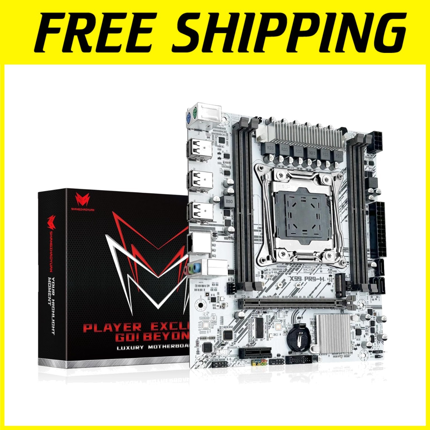X99 LGA 2011-3 Motherboard for Intel Xeon E5 V3/V4, PCIe 3.0