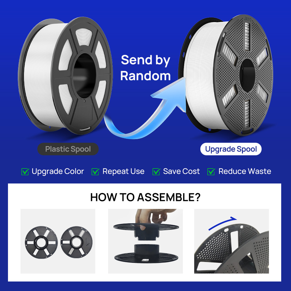 [BUY 6 PAY 4]JAYO 1.1KG PLA Meta PETG SILK PLA+ ABS 3D Printer Filament 1.75mm