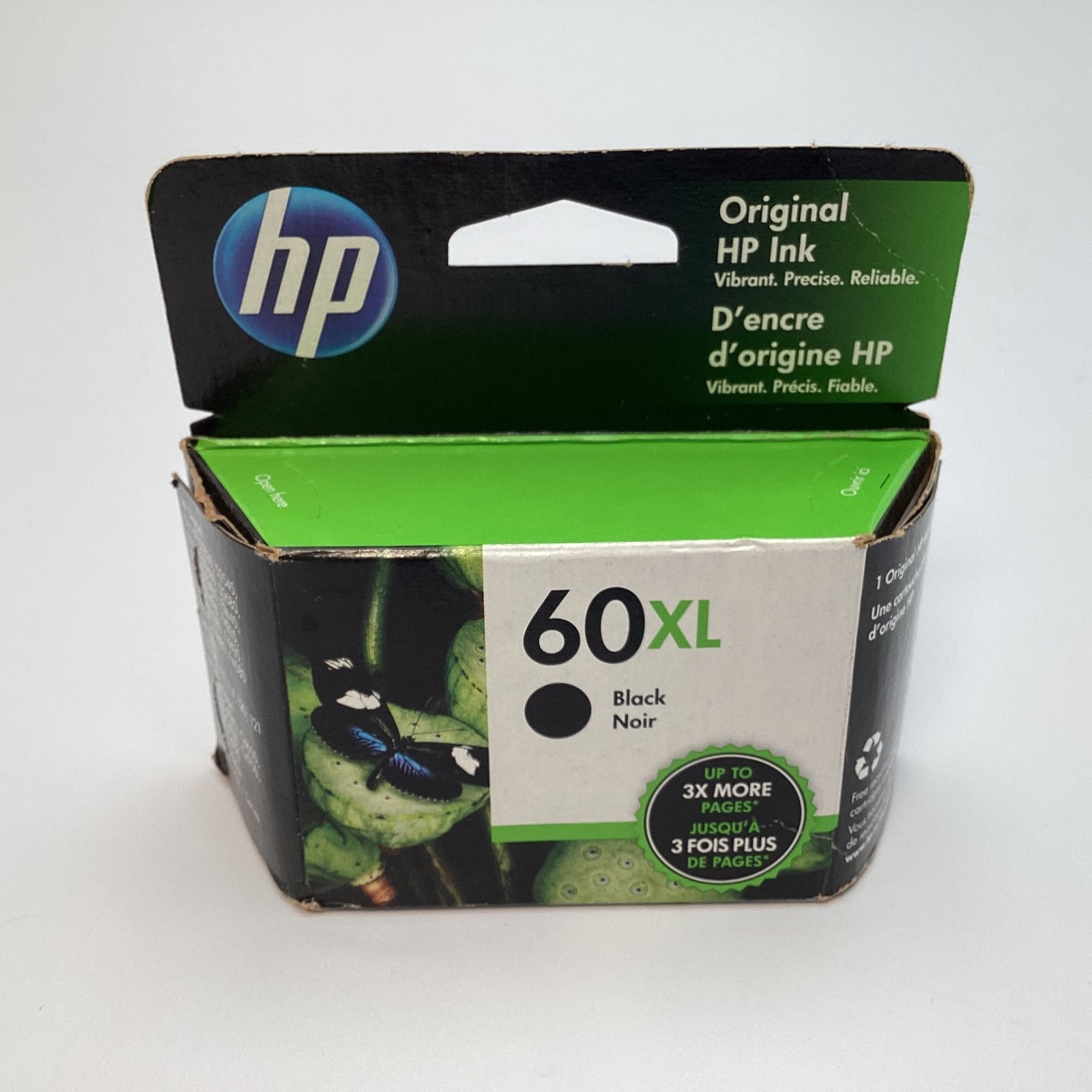 HP 60XL Black Ink Cartridge CC641WN High Yield Genuine OEM Sealed Expired – 2023