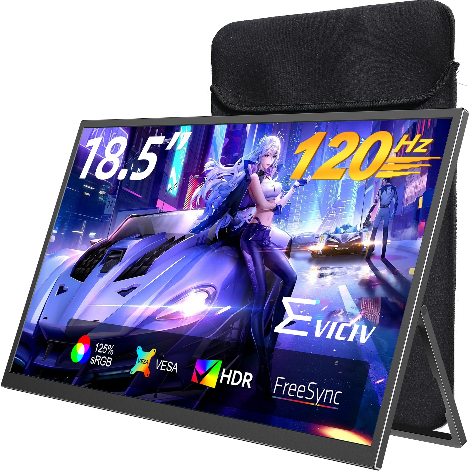 120Hz Portable Gaming Monitor 18.5″ 1080P HDR Switch Display For Xbox One PS4 5