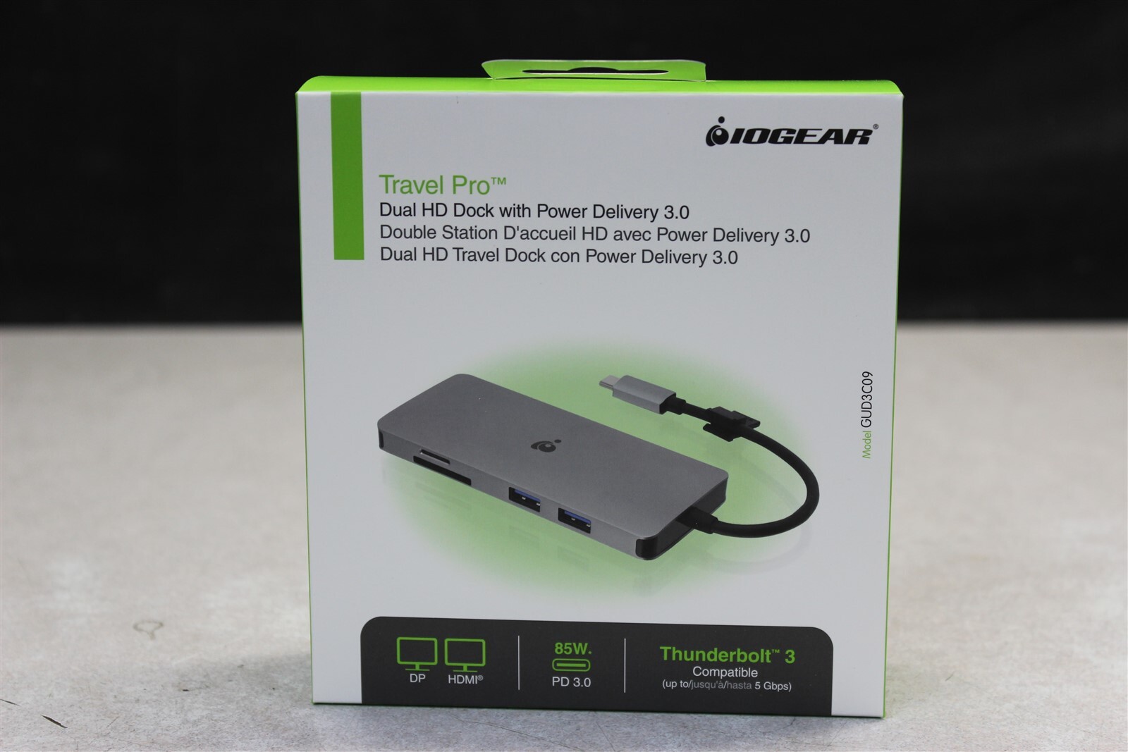 IOGEAR Travel Pro Dual HD Dock with Power Delivery 3.0 GUD3C09