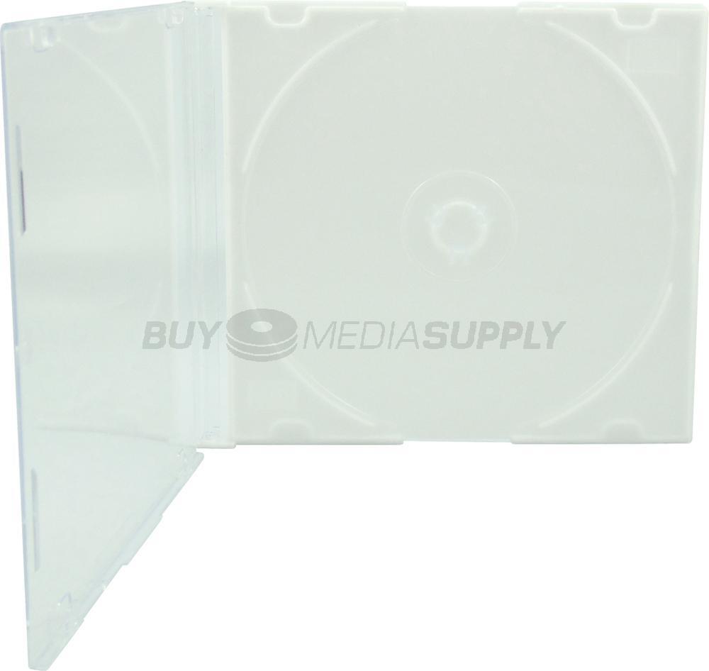 5.2mm Slimline White Color 1 Disc CD Jewel Case Lot