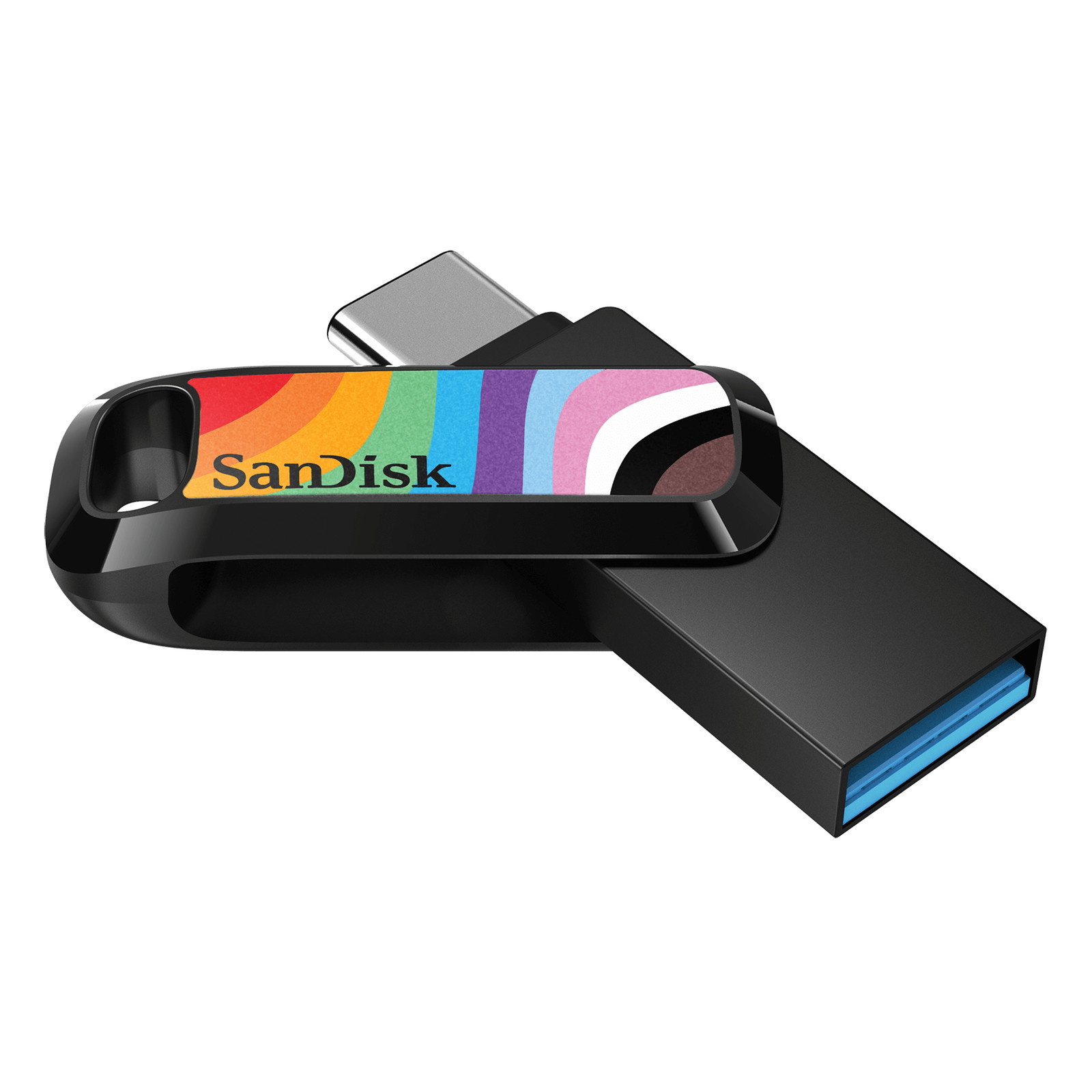SanDisk 128GB Ultra Drive Dual Go USB Type-C Drive, Rainbow – SDDDC3-128G-GRNBW