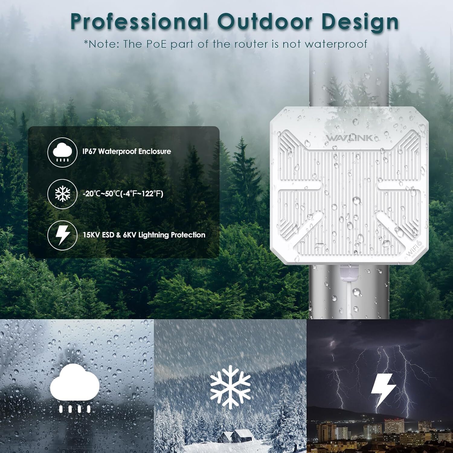 WiFi 7 BE5100 WiFi Mesh Router AX1800 AX3000 WiFi 6 Extender Outdoor Repeater