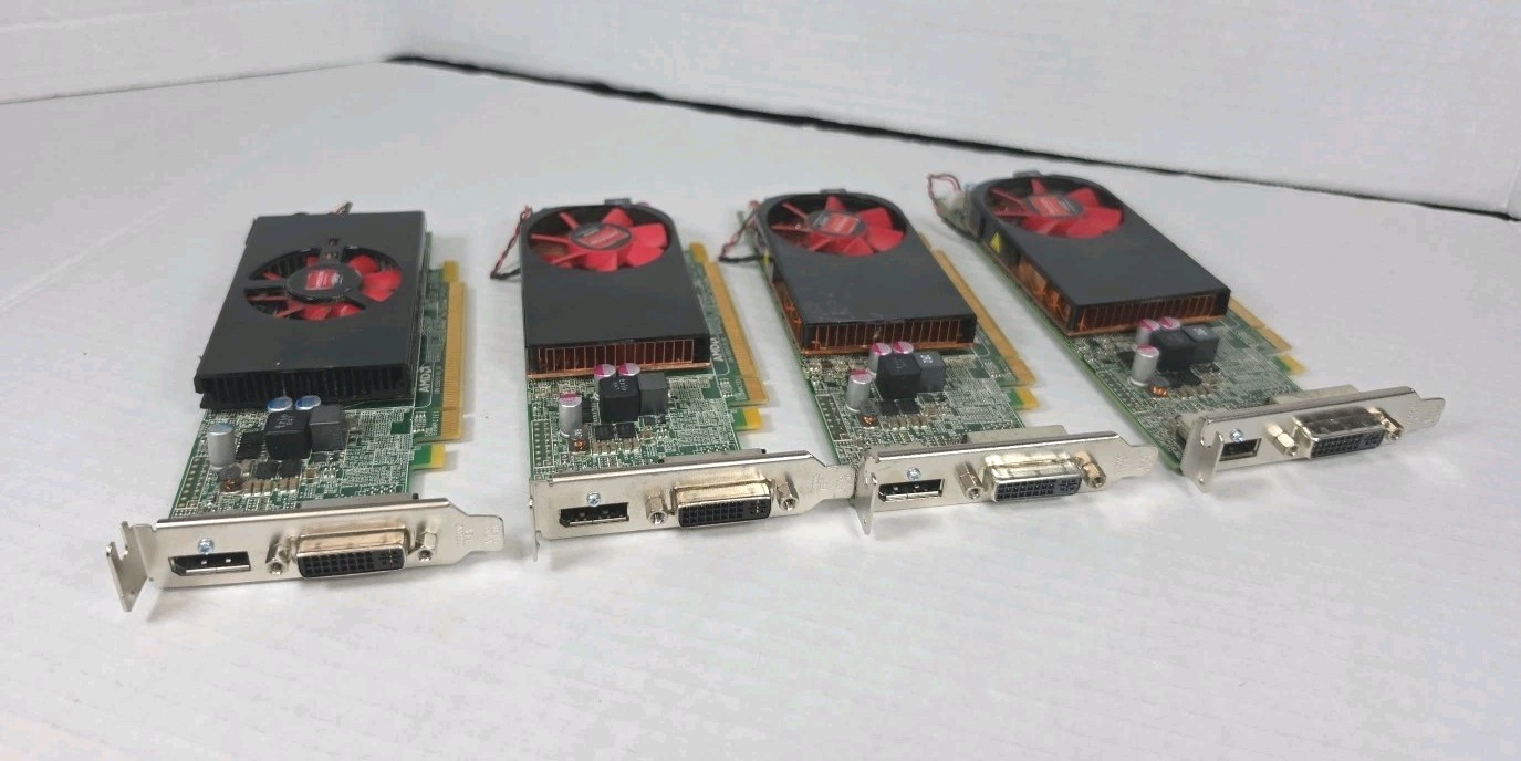 Dell AMD Radeon R7 250 2GB PCIe x16 Video Card DVI DisplayPort C552 Lot Of 4