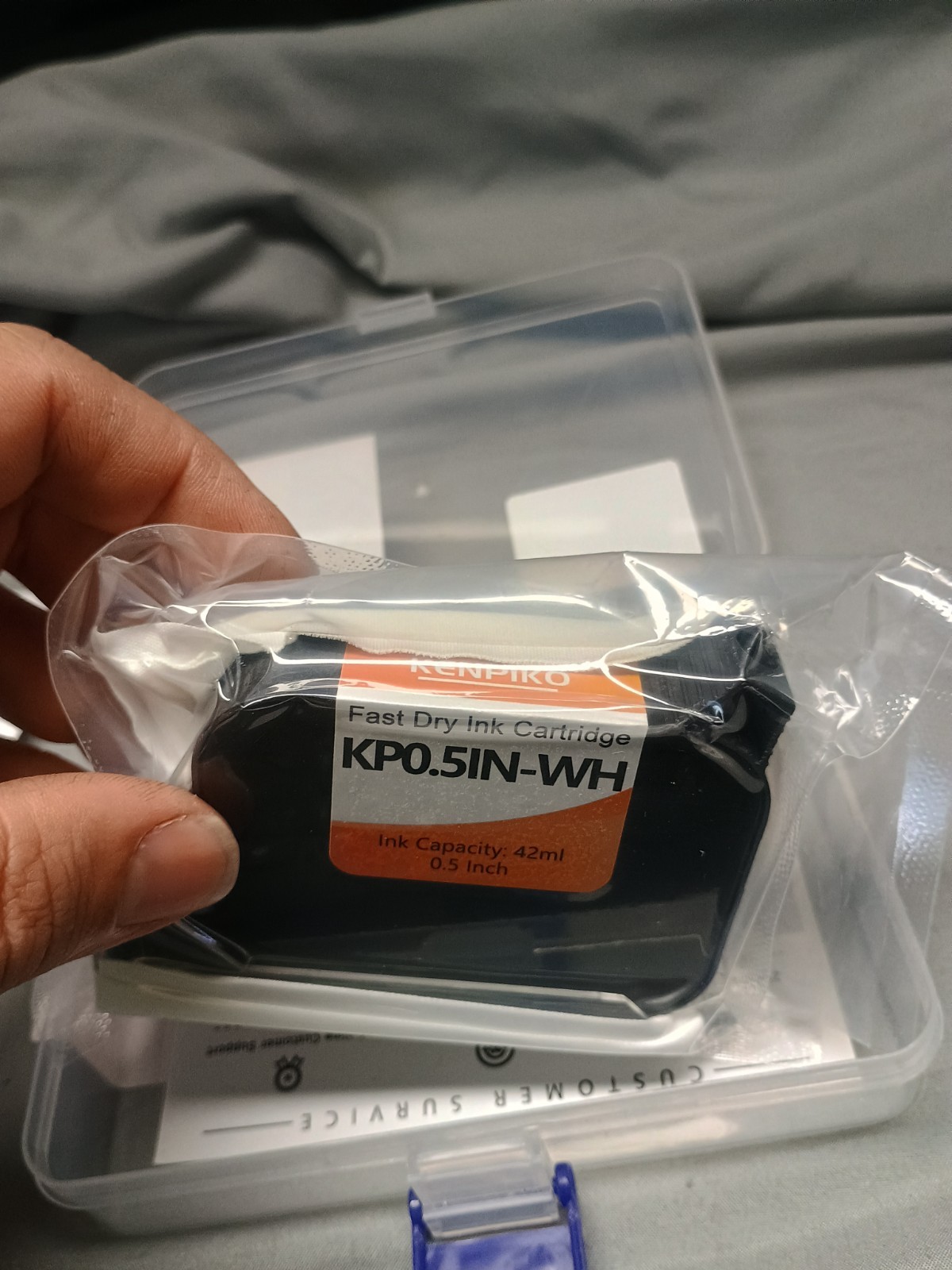 Kenpiko fast drying cartridge kp0.5in-wh 42ml .5in white ink