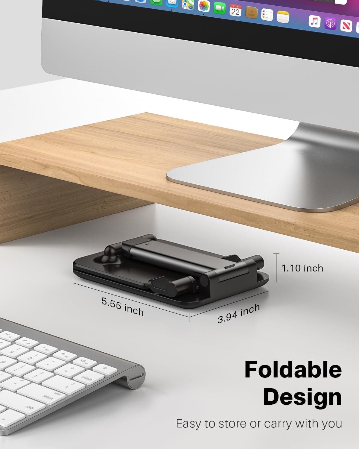 Tablet Stand Foldable Adjustable Monitor Stand 5.55*3.94 Wide Fit For Ipad Ho