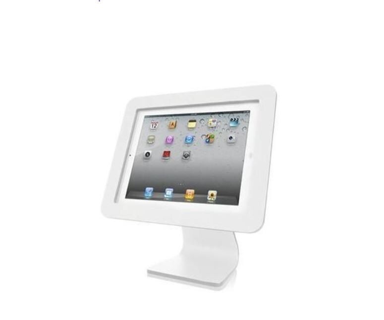 All in One iPad Case Enclosure Rotating Swiveling White Compulock Kiosk AIO-W