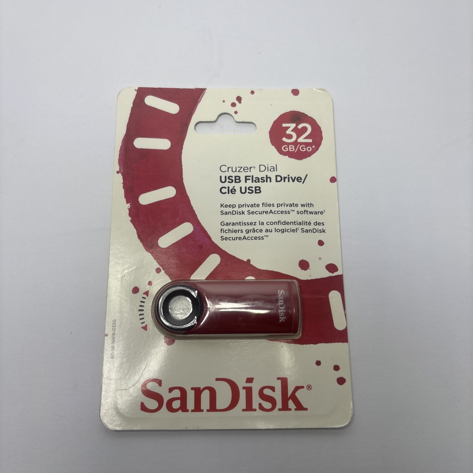 SanDisk 32 GB Cruzer Dial USB Flash Drive New Factory Sealed 80-56-16618-032G