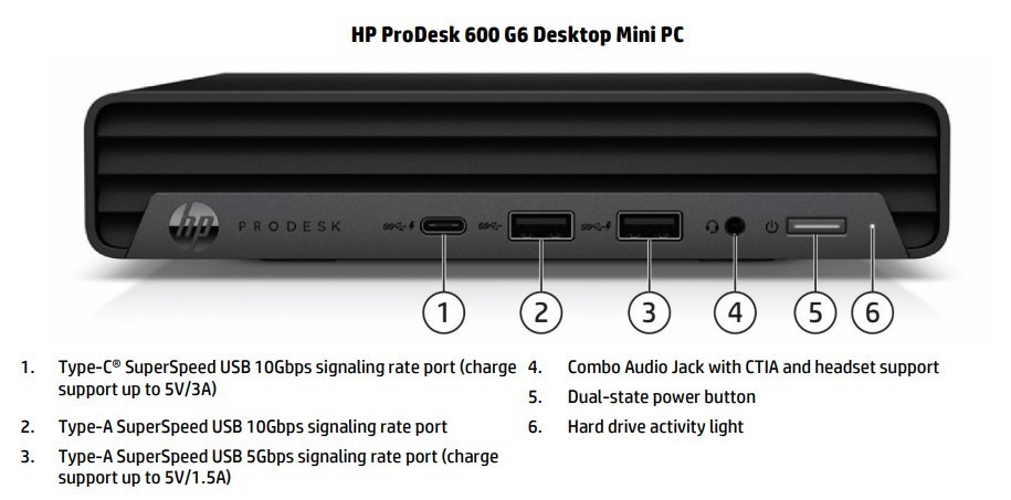 HP ProDesk 600 G6 Desktop Mini PC | Core i5-10500T | 16GB RAM | 256GB NVMe | W11