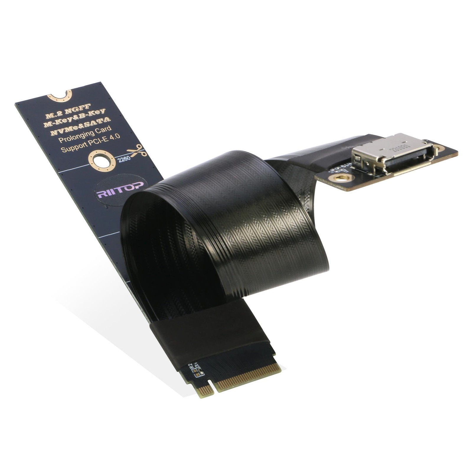 M.2 NVMe to Oculink SFF-8612 Extender 15cm M.2 NVMe PCIe 4.0 x4 to OCuLink SF…