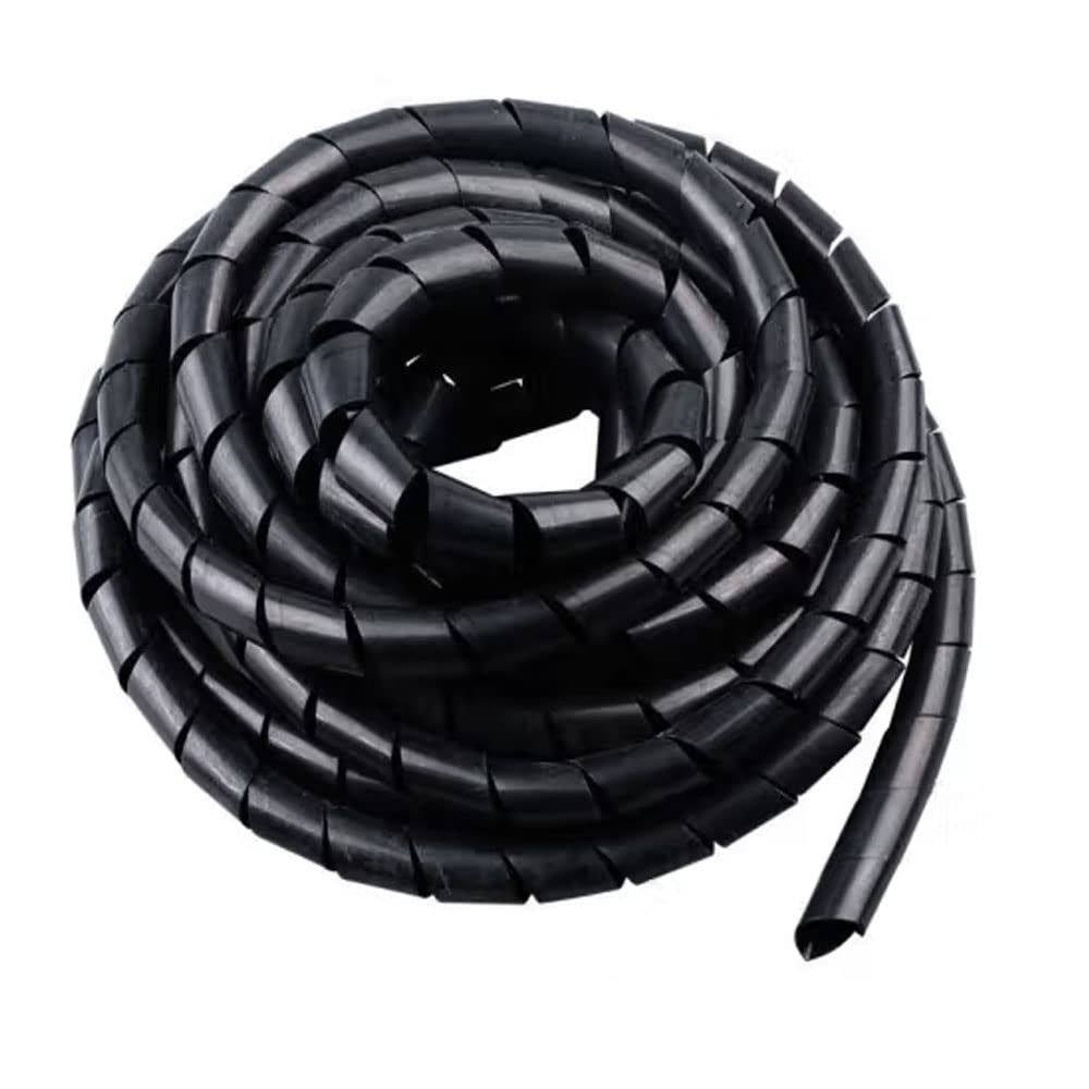 Share Spiral Cable Wrap – 20 Ft Management Sleeve 1/2 Inch-20Ft, Black