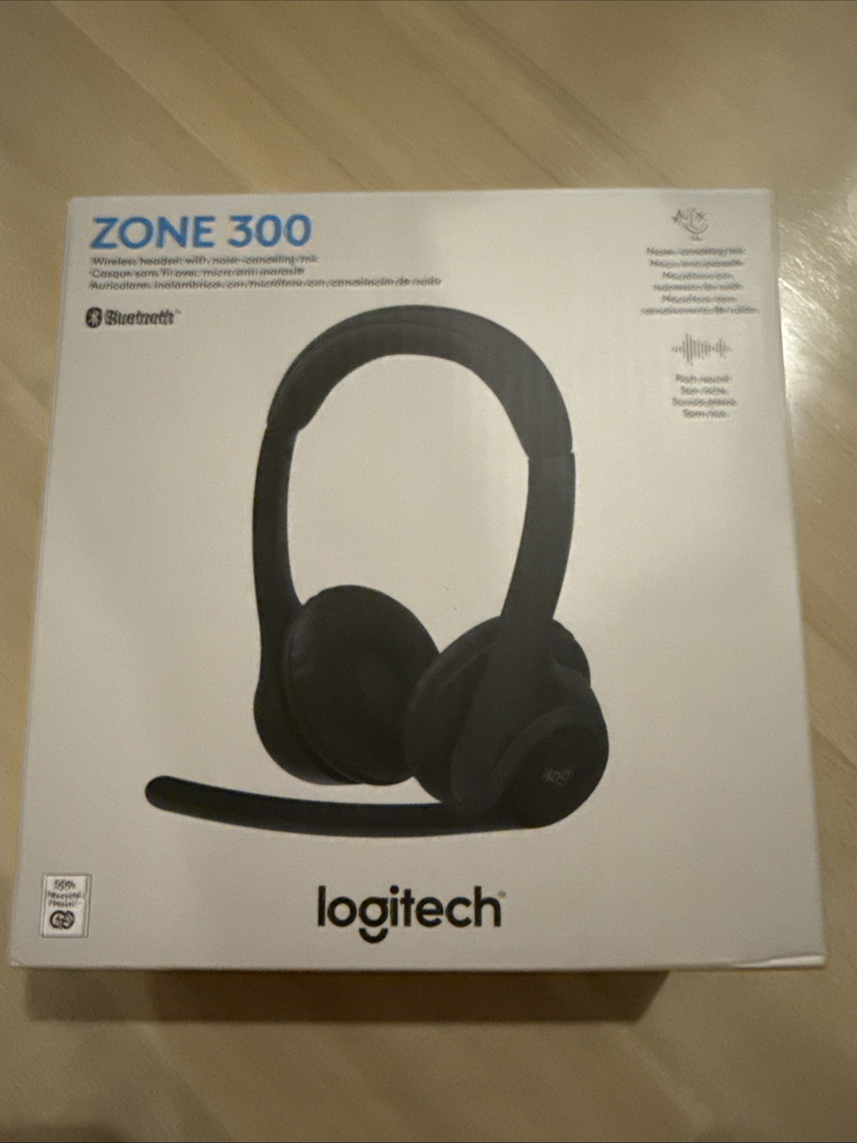 Logitech Zone 300 Wireless Bluetooth Headset PC , Mac, Chrome, Linux, iOS Black