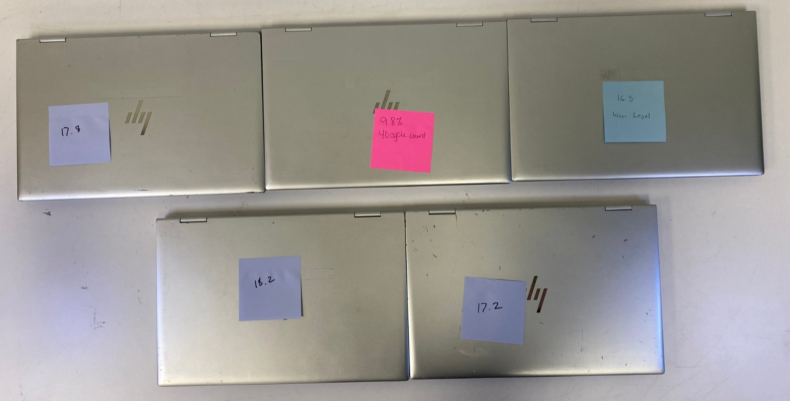 Lot of 5) HP EliteBook X360 830 G7 i7-10810u @ 1.10 GHz 16GB RAM NO SSD/OS/AC