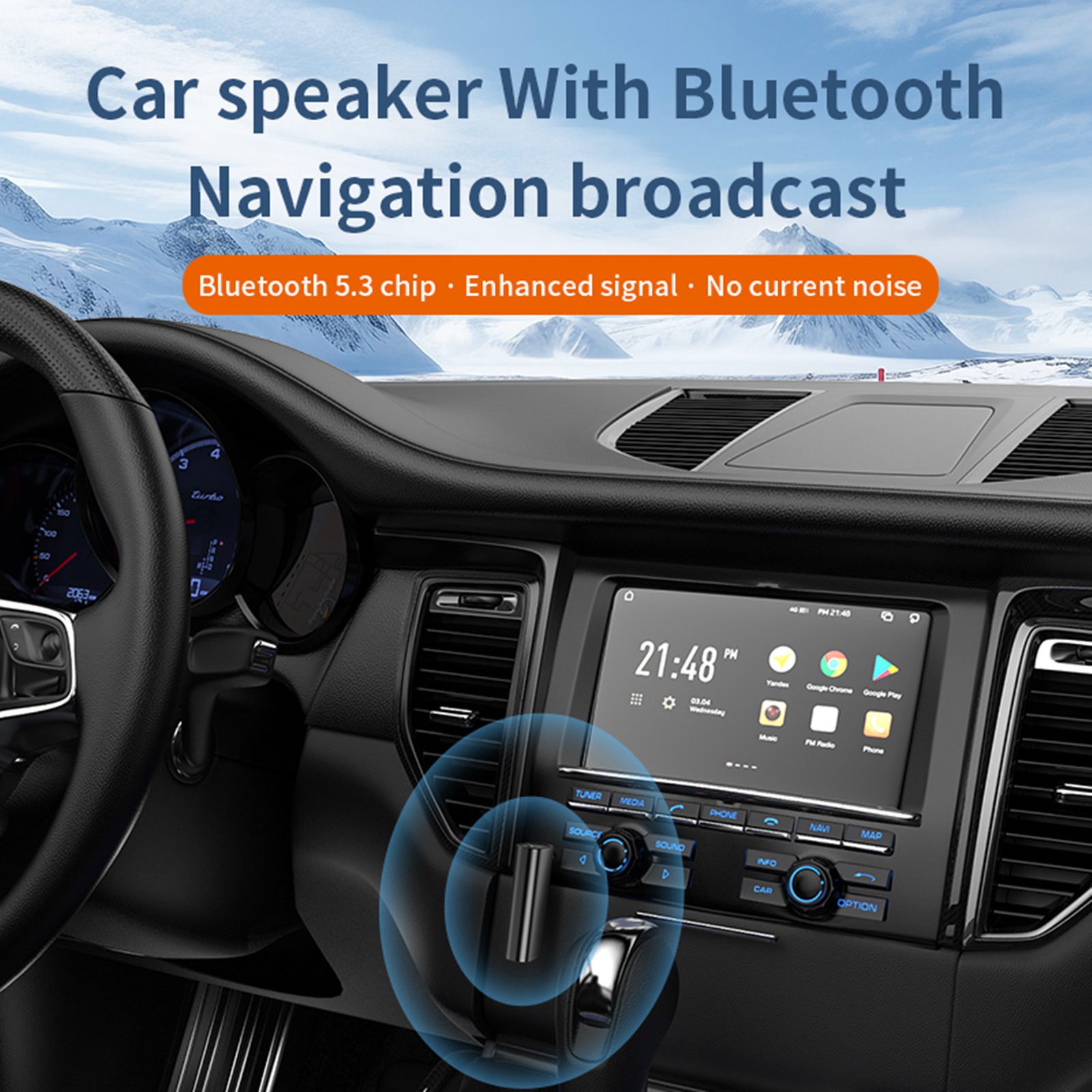 Jack Aux 5.3 Transmitter Receiver Adapter Audio 3.5mm 3-in-1 Wireless Bluetooth