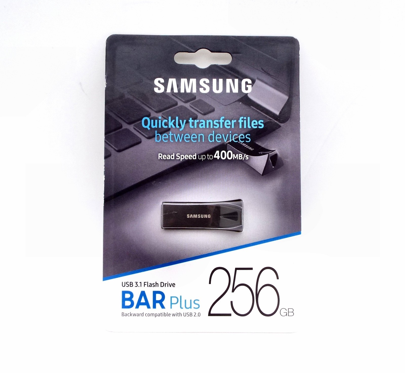 NEW SAMSUNG BAR PLUS 256GB FLASH DRIVE 400MB/s USB 3.1 TITAN GRAY MUF-256BE4/AM