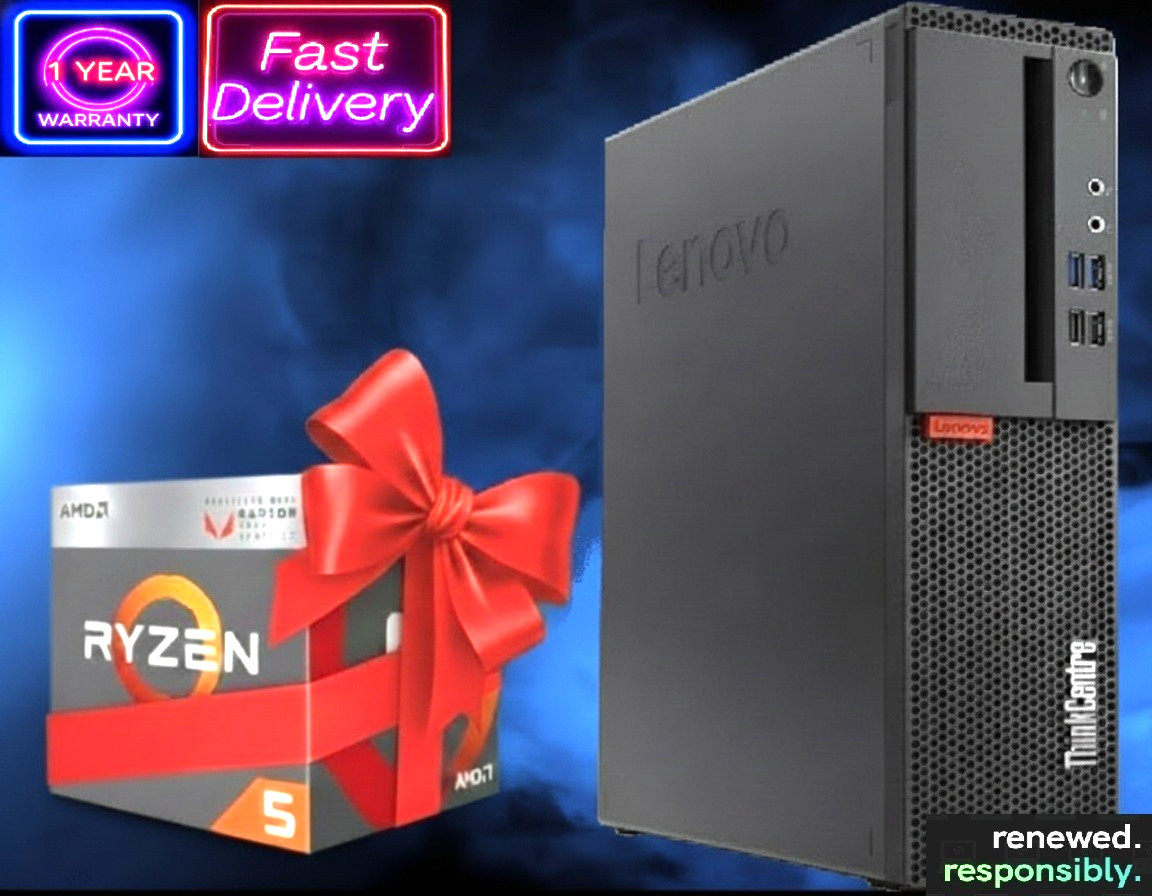 Lenovo ThinkCentre: Ryzen 5 Pro-2400G! 8GB RAM – 128GB SSD! Zorin Core Edition!