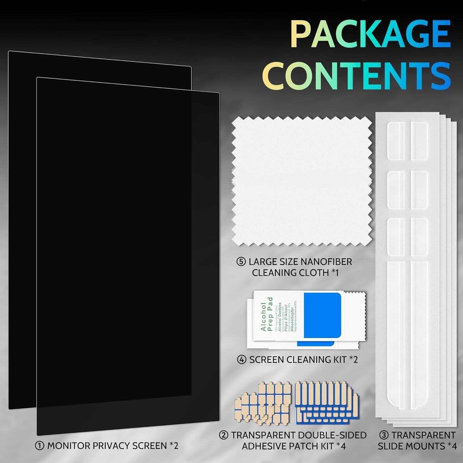 [2 Pack] 25 Inch Privacy Screen for Computer Monitor 16:9 Aspect Ratio