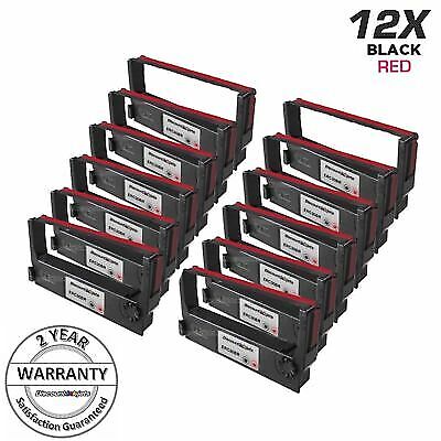 12PK RED & BLACK Ribbon for Epson ERC-30BR POS tm-200 tm-260 erc-30 M52-jb M119B