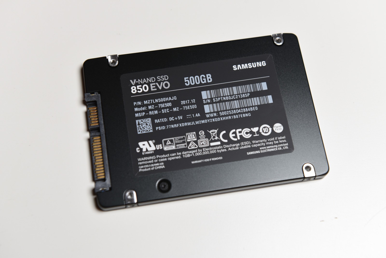 Samsung MZ-75E500 850 EVO 500GB V-NAND 2.5 inch SSD | 99% Life Remaining Rating