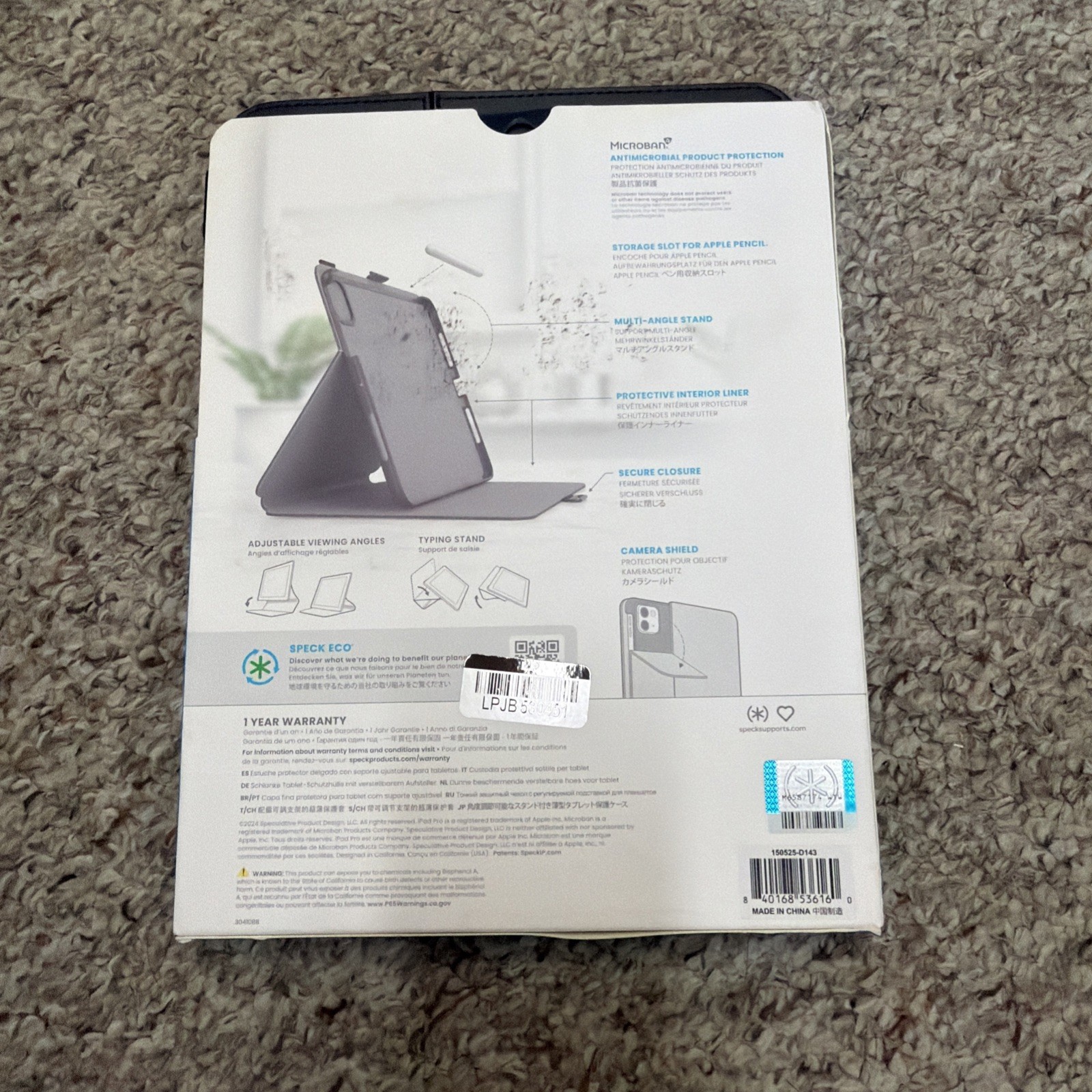 Speck – Balance Folio Case for Apple iPad Pro 11(latest model/M4 chip) – Bl…