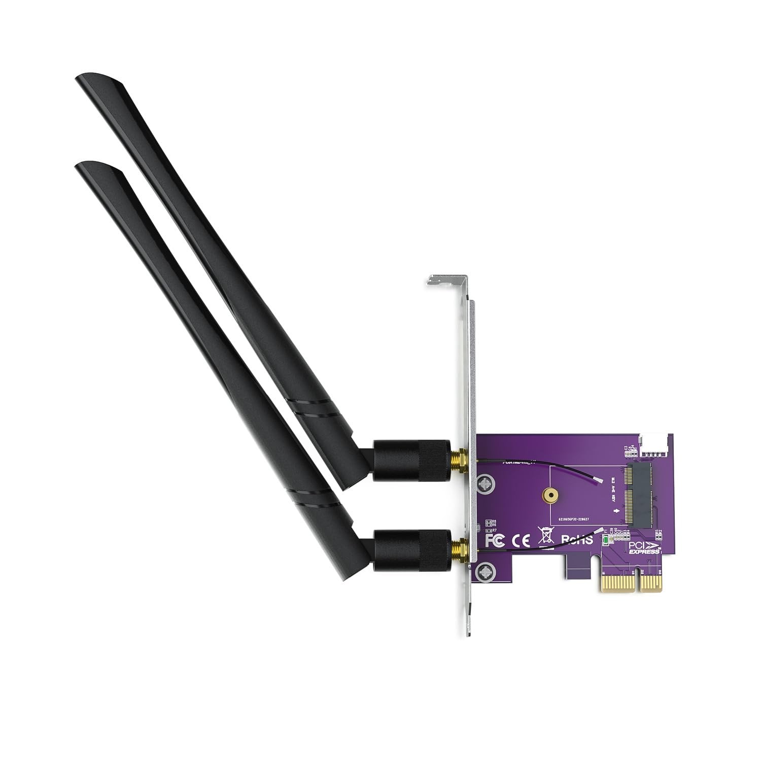 PCIe x1 to M.2 WiFi Bluetooth M.2/NGFF (A+E Key) Bluetooth, Black