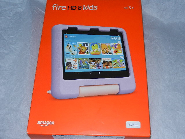 new no warranty Amazon Fire HD 8 Kids 32GB Tablet purple 12th gen kid-proof