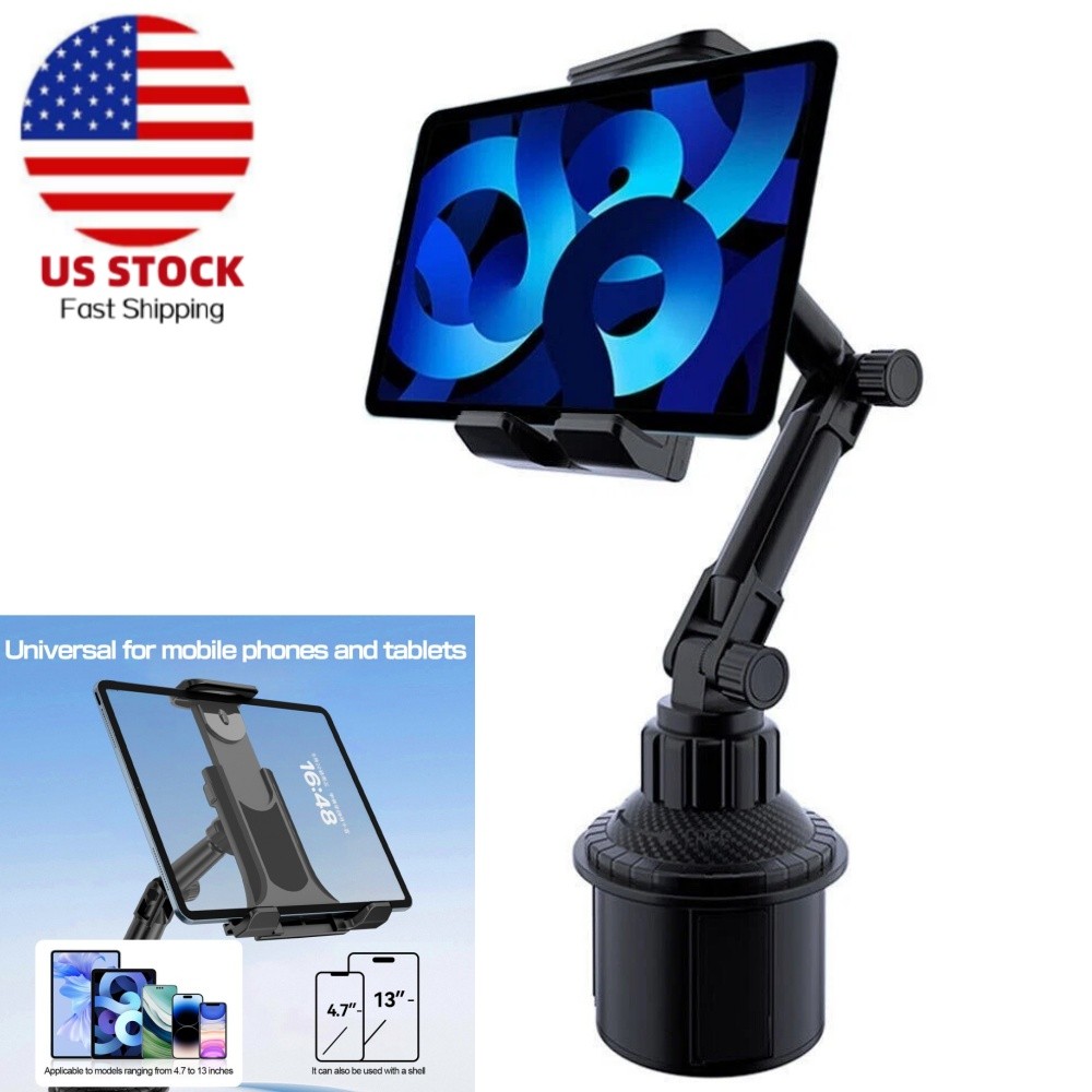 Adjustable Car Mount Phone Holder Mount Cradle for 4.7-12.9″ Phone iPad Tablet