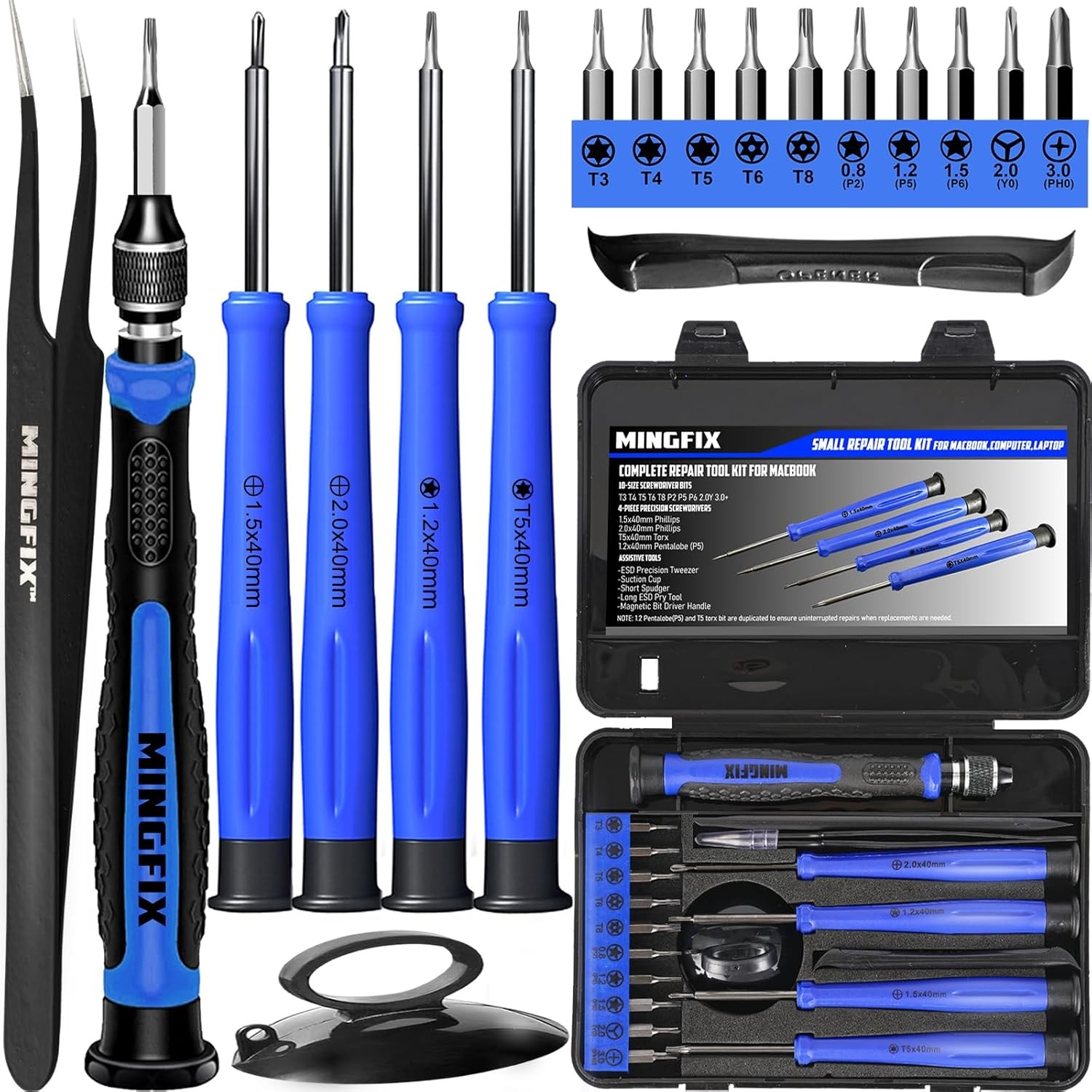 Repair Tool Kit for Apple Macbook,MINGFIX Macbook Pro/Air Screwdriver Set with P