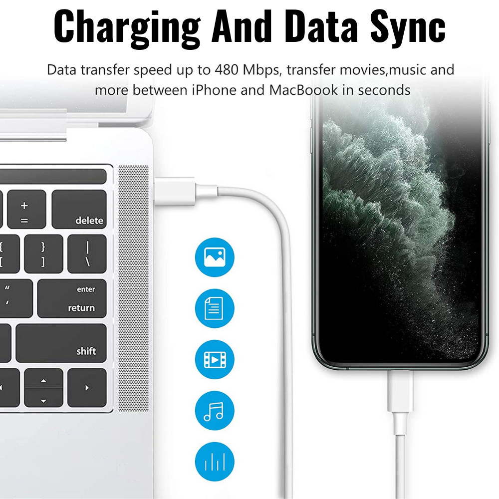 PD 20W Fast Wall Charger For Apple iPhone 8 X SE 11 12 13 14 Pro Max USB-C Cable