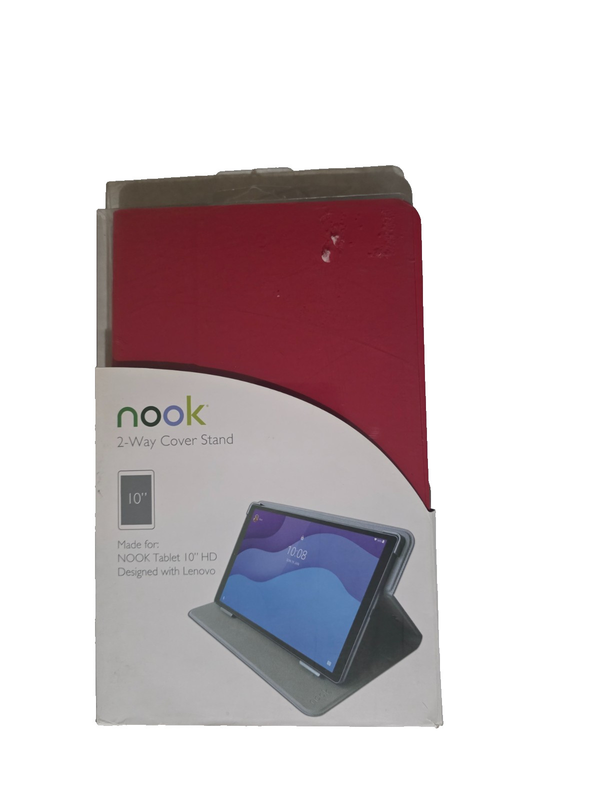 Nook Smart Keyboard 2-Way Cover Stand for 10.0 HD Tablet Red BNIB