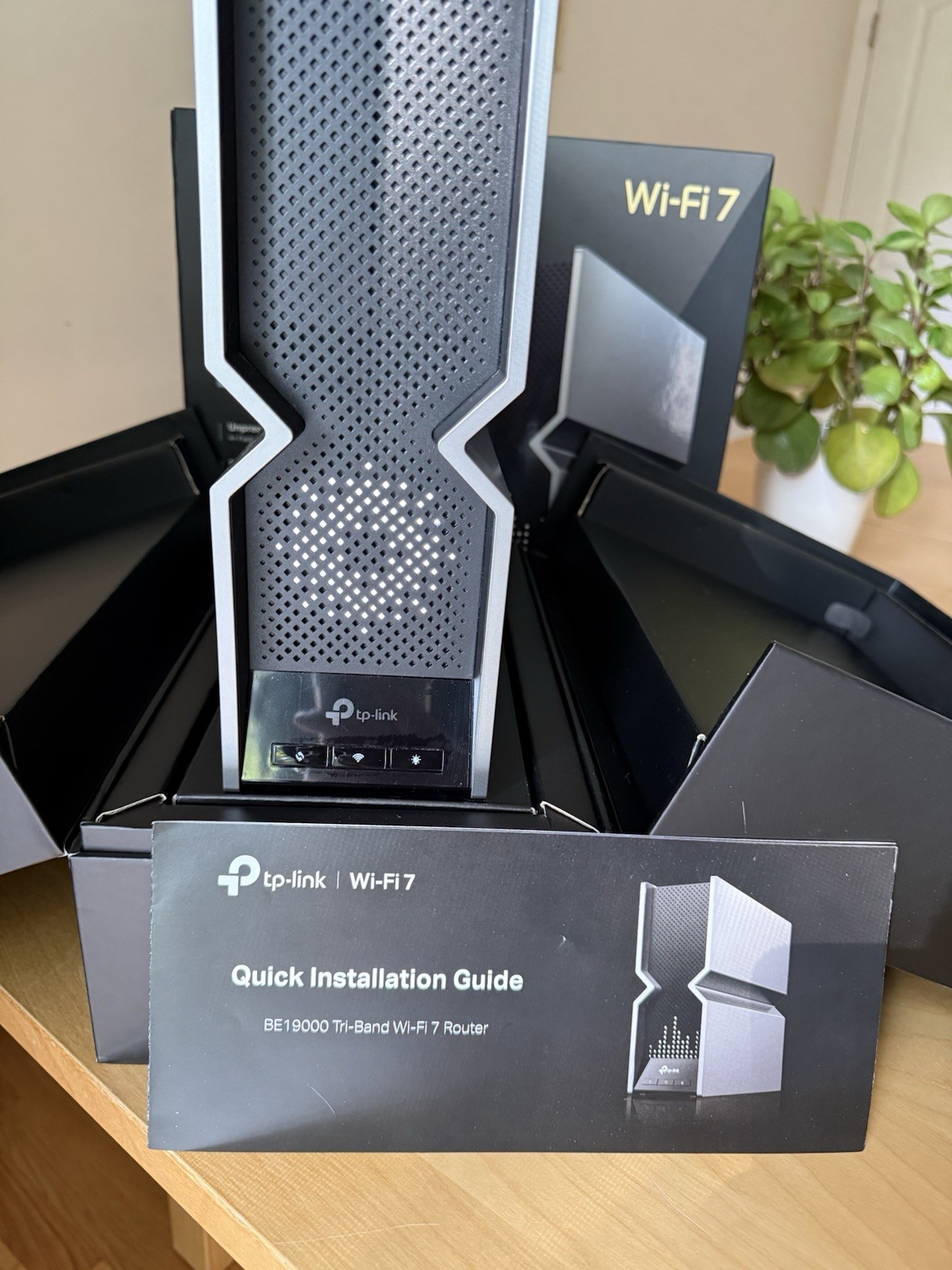 TP-Link Archer BE800 BE19000 Tri-Band Wi-Fi 7 Black Router RJ-45 Wireless