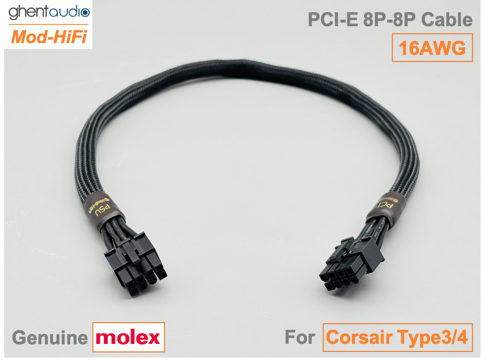 ⚡️16AWG PCI-E (GPU) 8-Pin Cable for Corsair AX Series AX1600i – 📏70cm / 27 inch