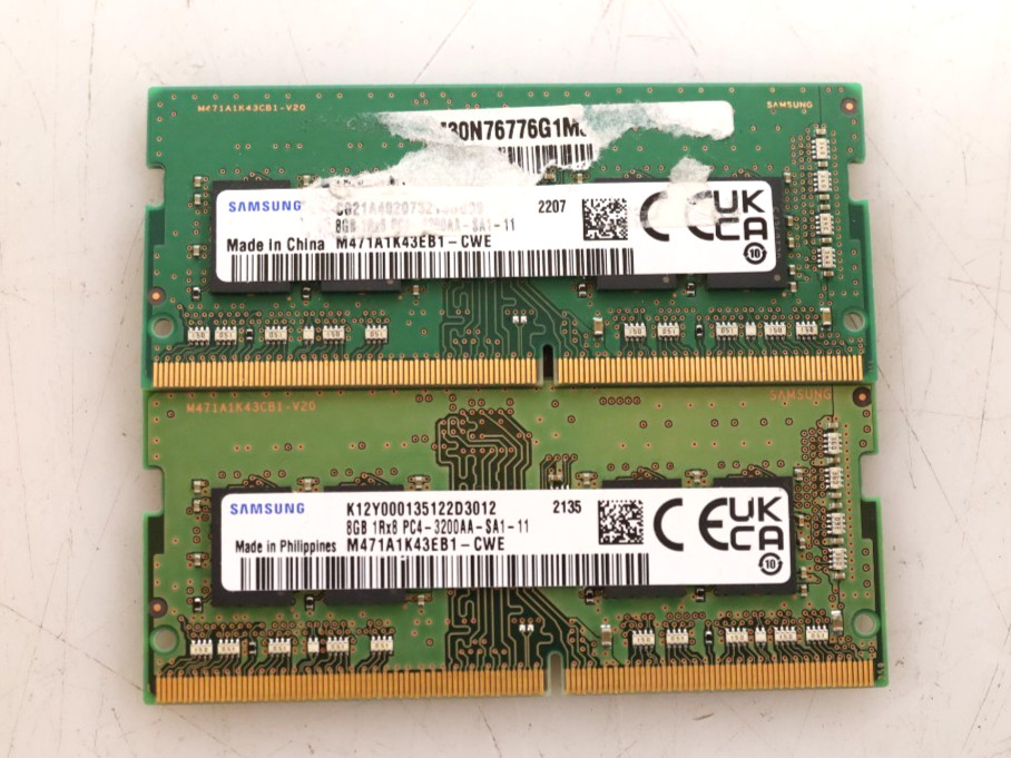 Lot 2x 8GB (16GB) Samsung M471A1K43EB1-CWE PC4-3200AA SODIMM Memory