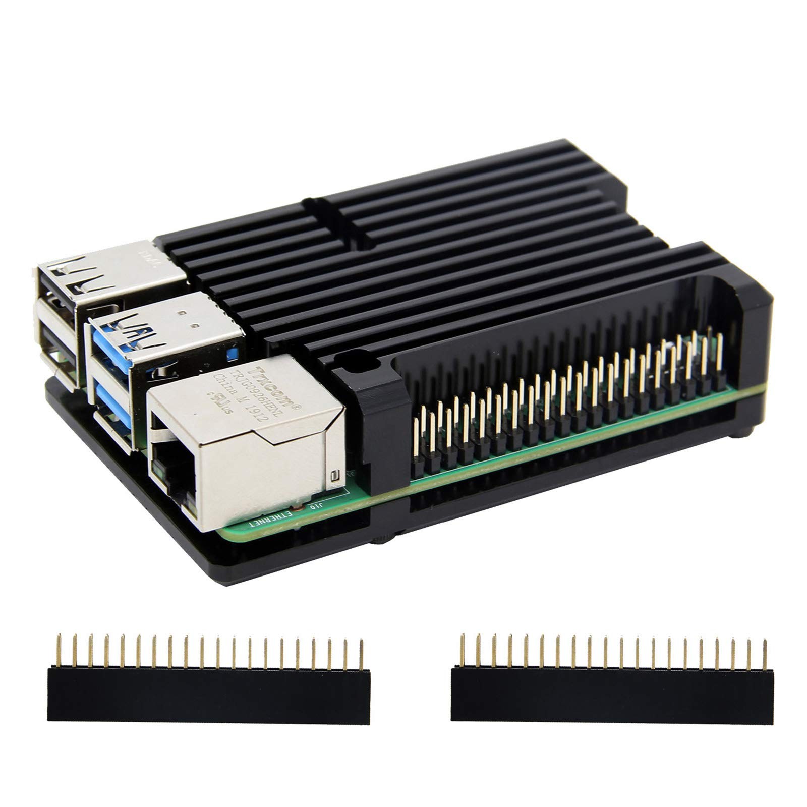 for Raspberry Pi 4 Armor Case P122, Aluminum Alloy Passive Cooling Heatsink C…