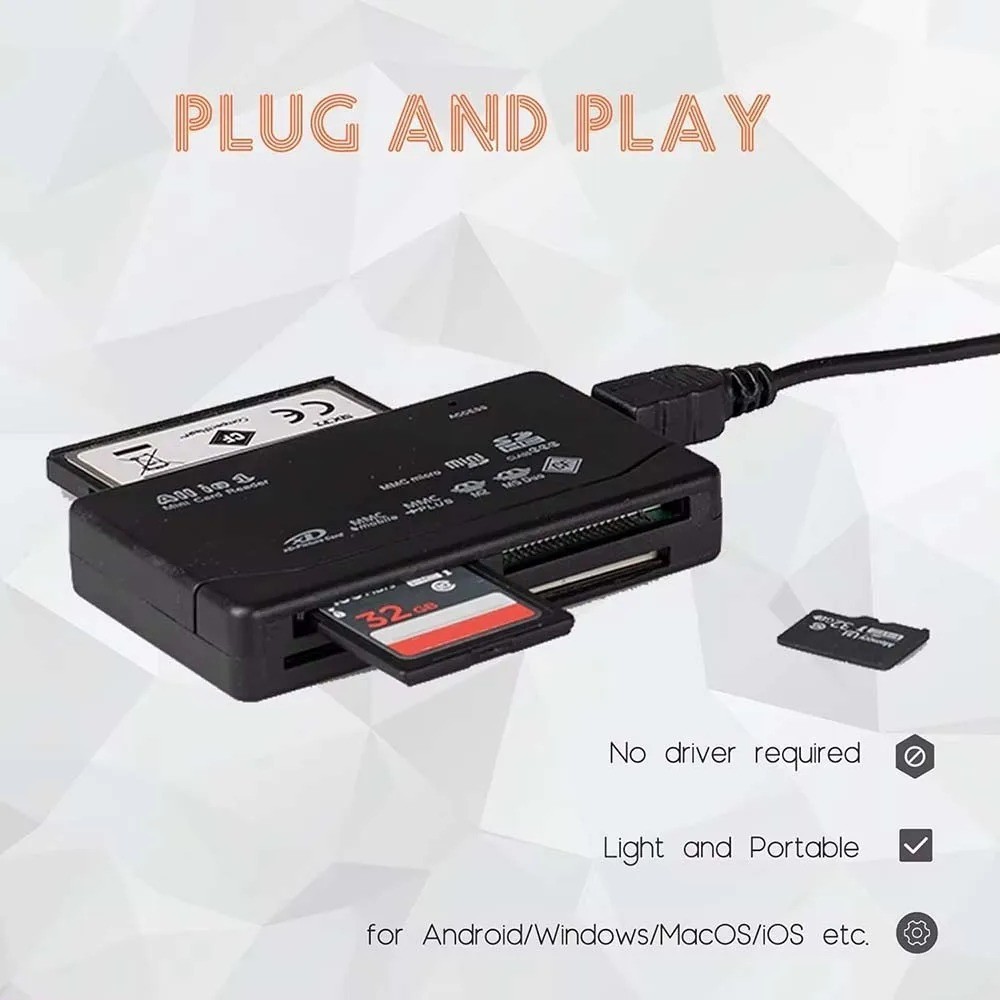 Memory Card Reader Mini 26-IN-1 USB 2.0 High Speed For CF xD SD MS SDHC Lot