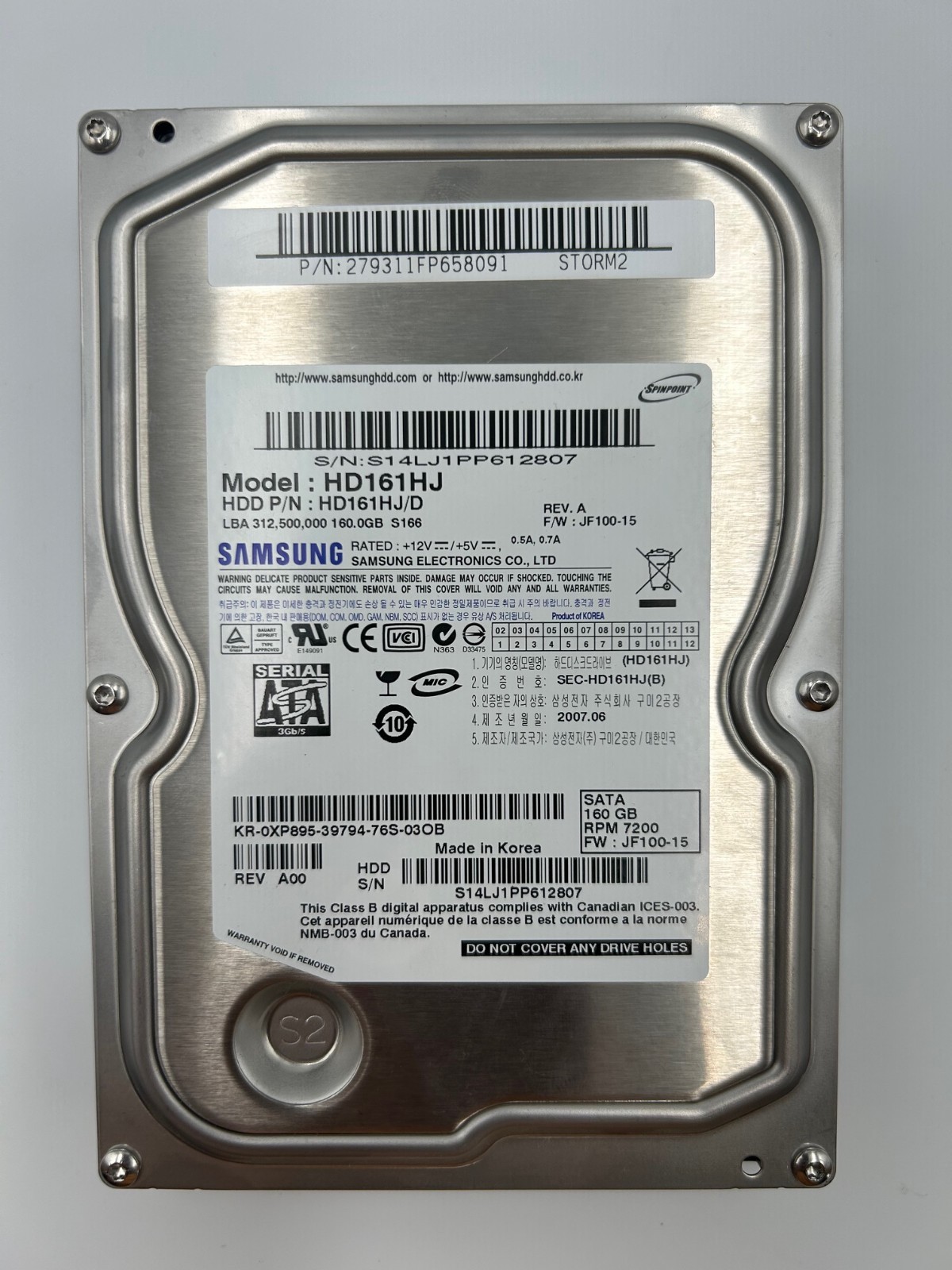 New SAMSUNG 160 GB 5400 RPM IDE 2.5″ (HM160HC) Internal Hard Drive HDD