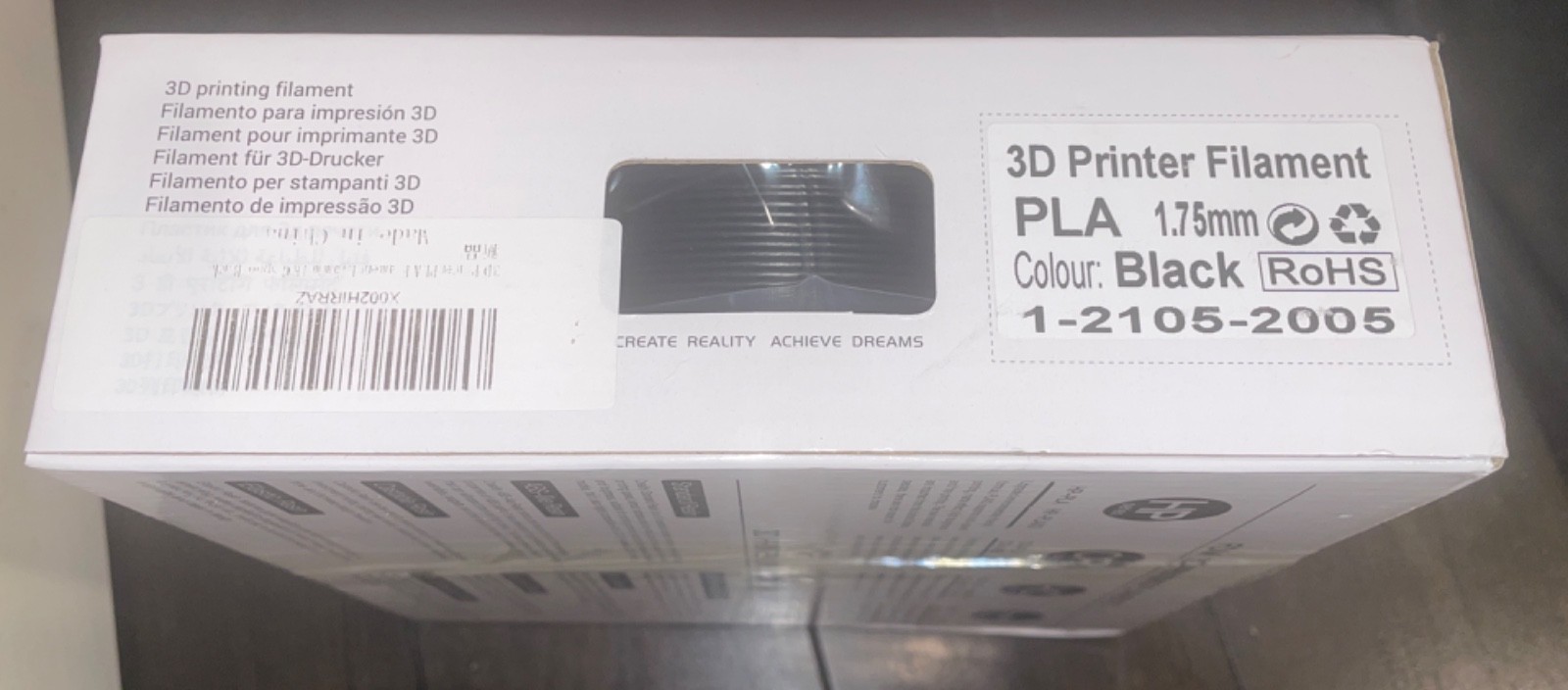 Creality 3D Printer Ender PLA Black Filament 1.75mm NEW/Sealed roll