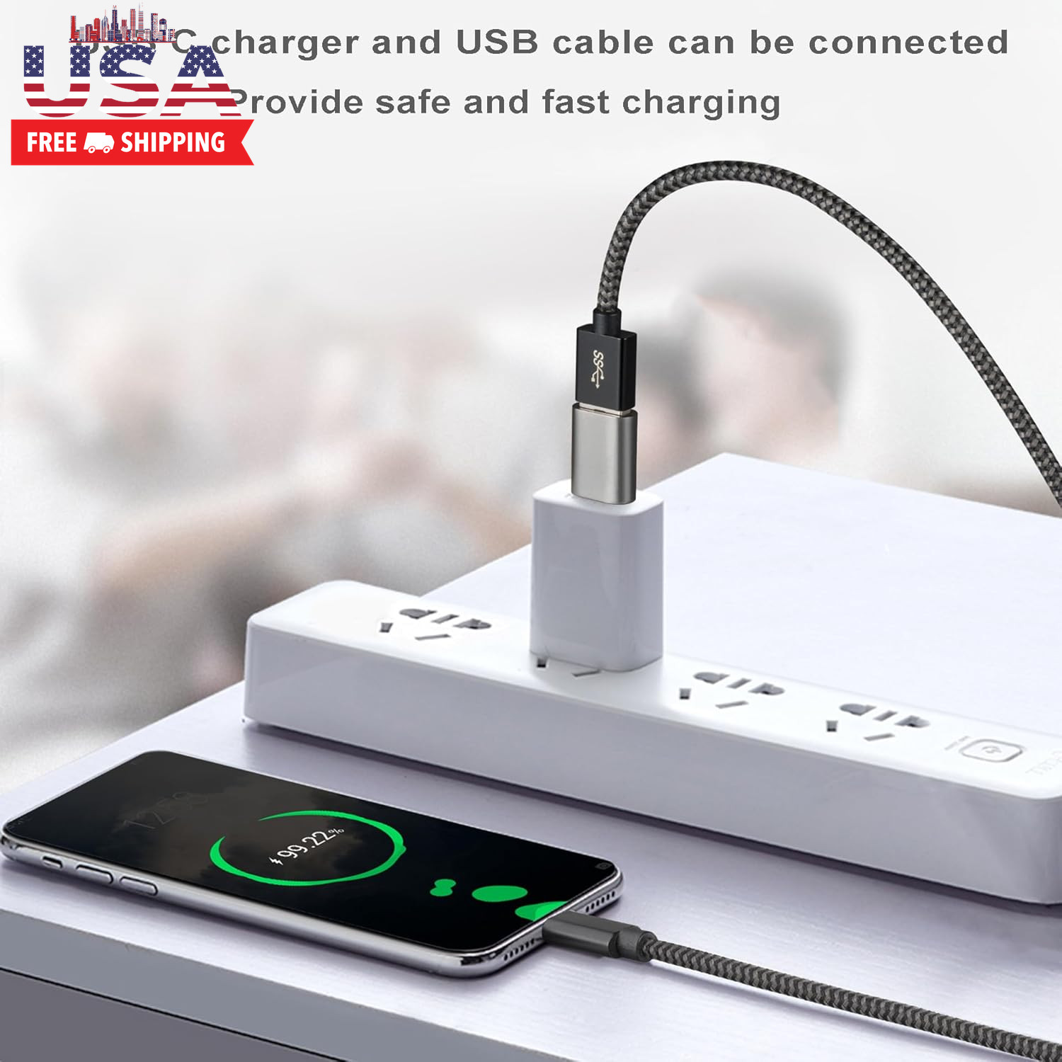 USB C to USB Adapter 3.1 Gen 2, 10Gbps USB to Usbc Adapter, Usb-C Male to USB 3.