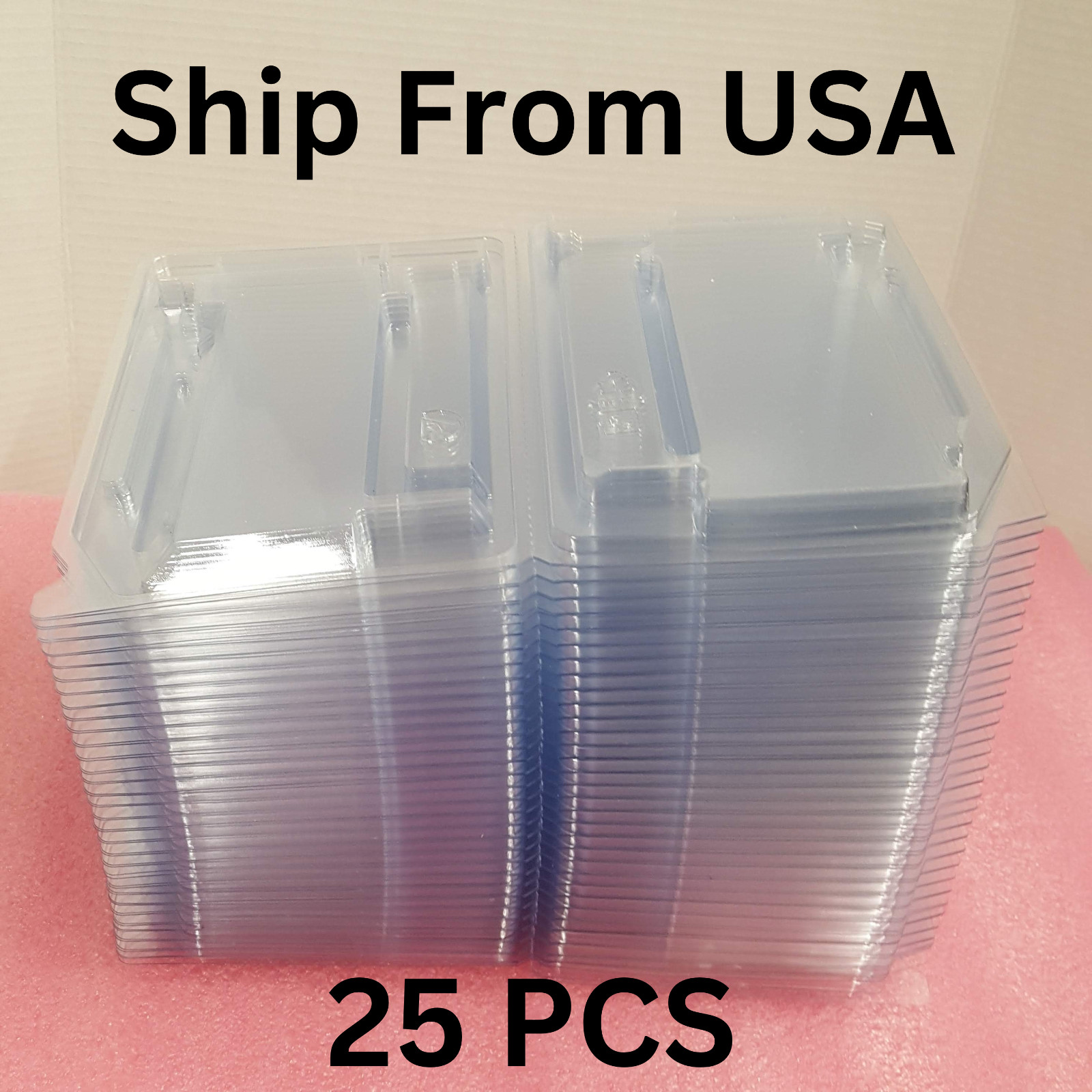LOT OF 25 CLEAR PLASTIC CLAMSHELL CASES FOR HBA RAID NETWORK CARDS USA STOCK