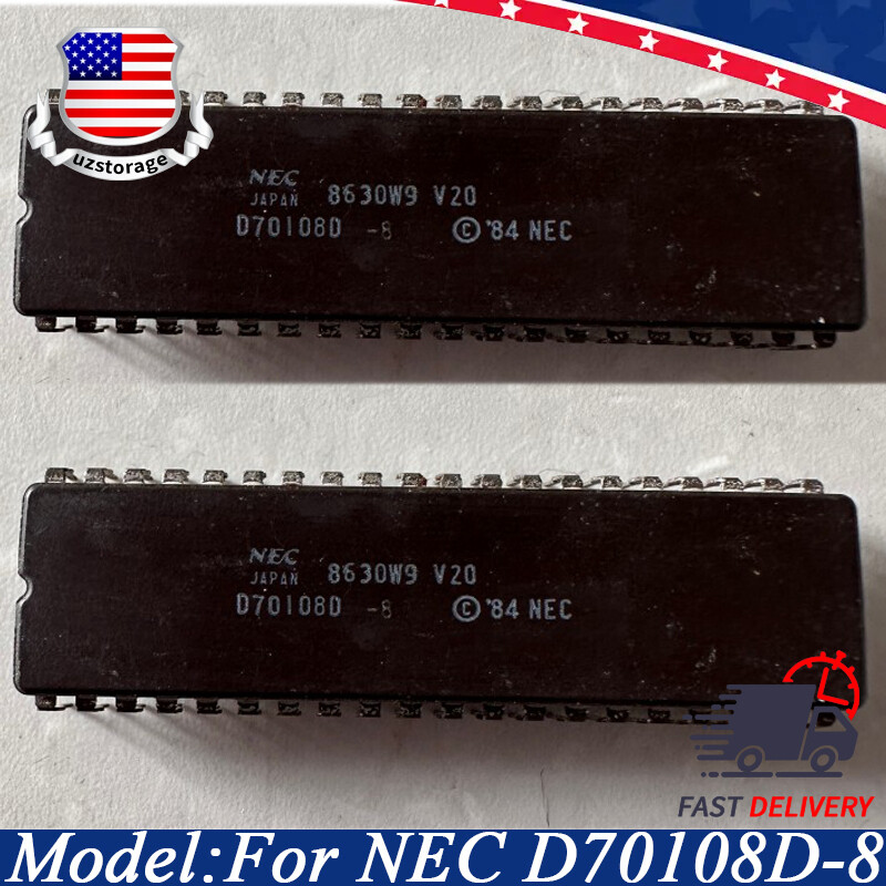 2* Upgrade IC Chip NOS Ceramic Processor NEC D70108D-8 V20 CPU 8088 UPD70108D-8