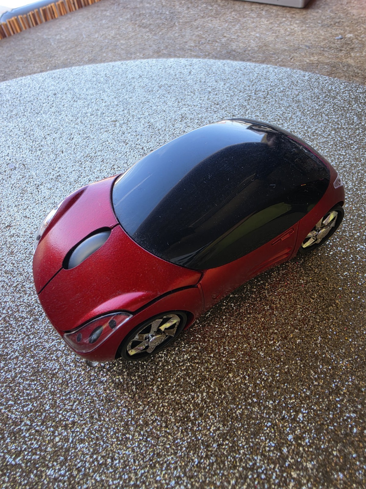 Car-Shaped Wireless Computer Mouse, Red & Black – USB Receiver Cordless Mouse
