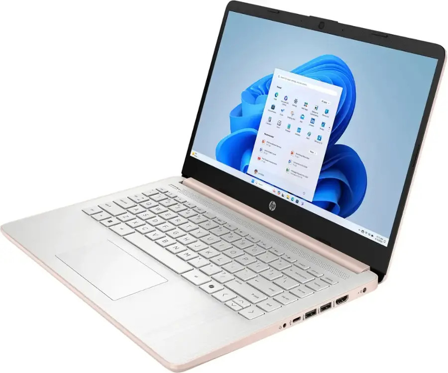 HP Laptop 14″ HD Intel N150 16GB RAM 128GB UFS Webcam Office 365 Win 11 S Gold