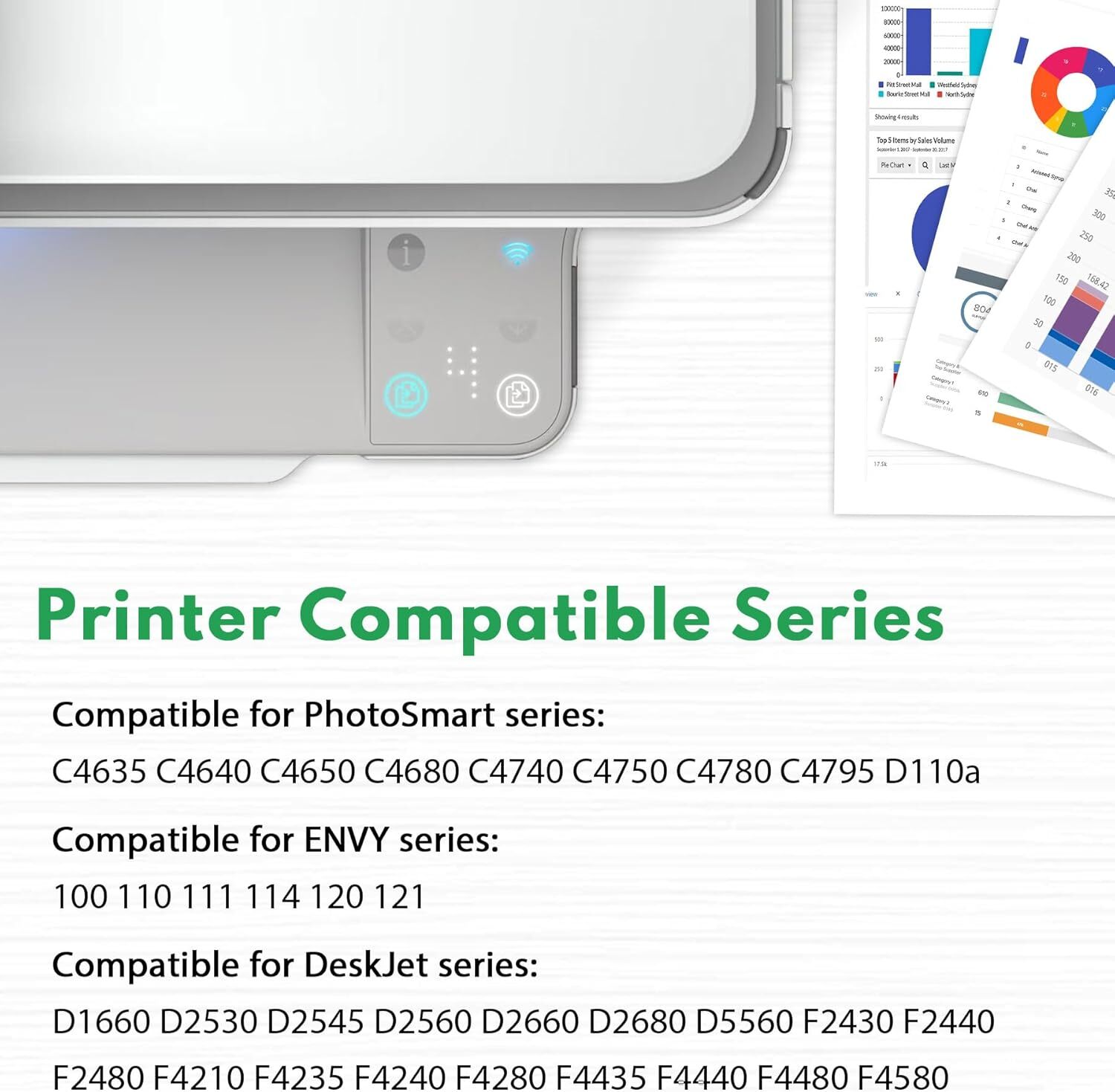 3PK 60XL Ink Cartridge for HP DeskJet D2680 F4280 F4480 F2430 F4580 Envy 100