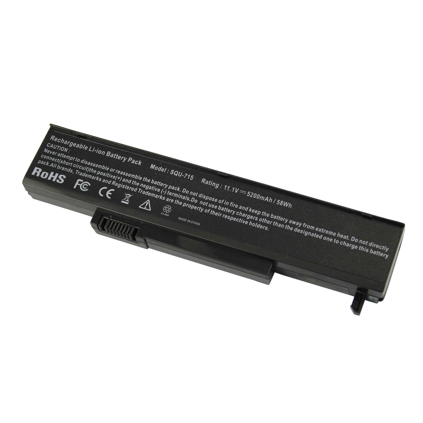 SQU-715 Battery for Gateway M-6800 M-6823a SQU-720 W35044LB W35052LB 5200mAh