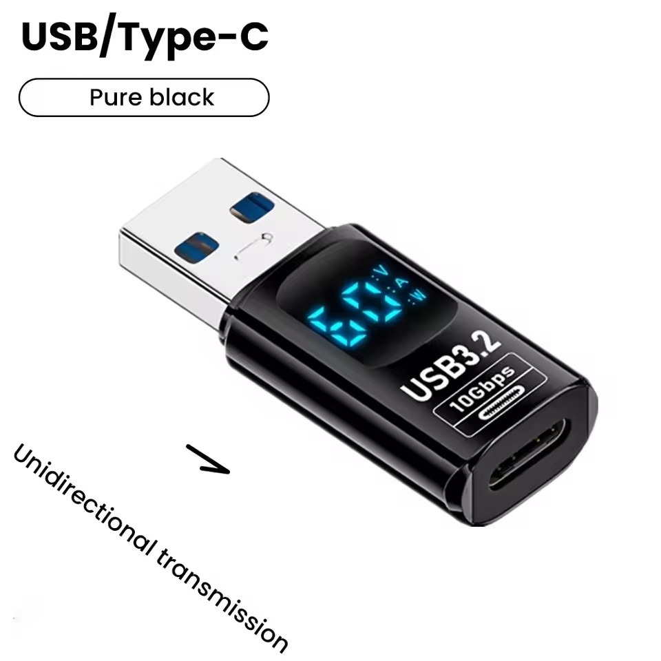 USB 3.2 Digital Display Adapter 10Gbps USB Male TO USB Female Converter For PC