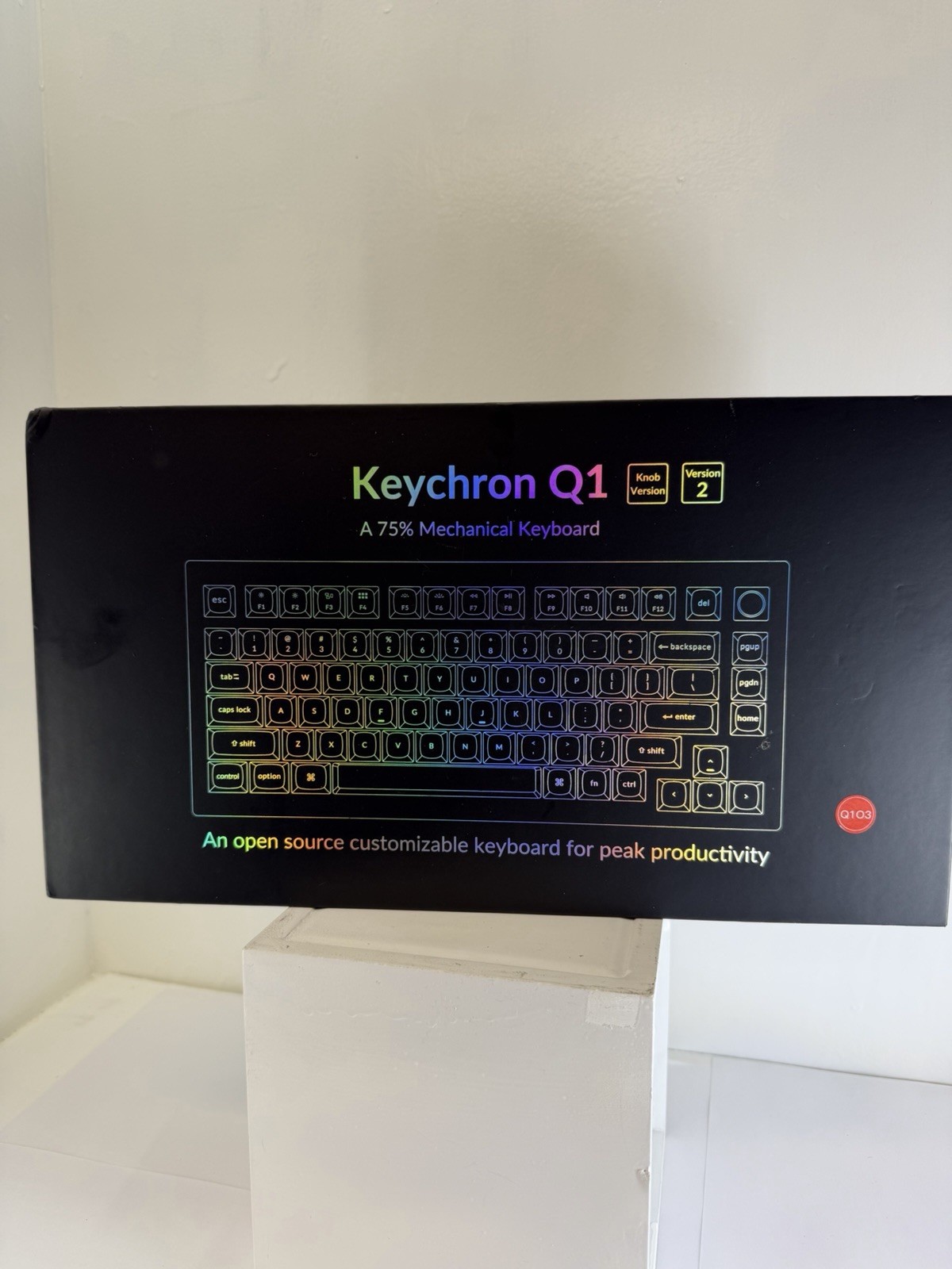 Keychron Q1 V2 75% Mechanical Keyboard Blue Knob Version Open Source